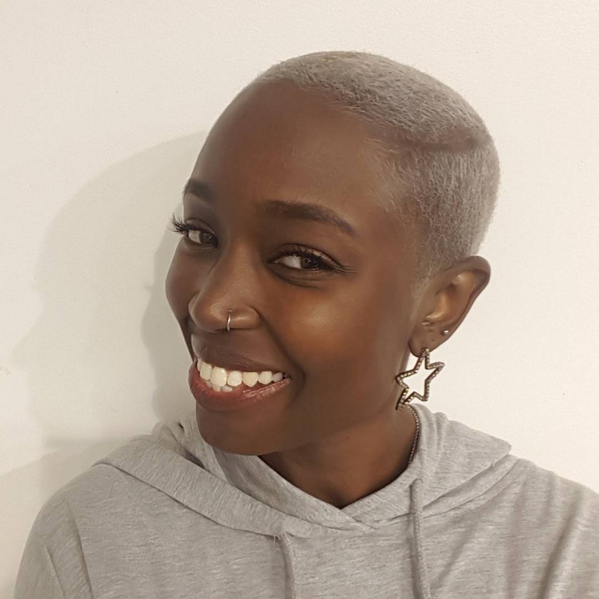 White Blonde Buzz Cut