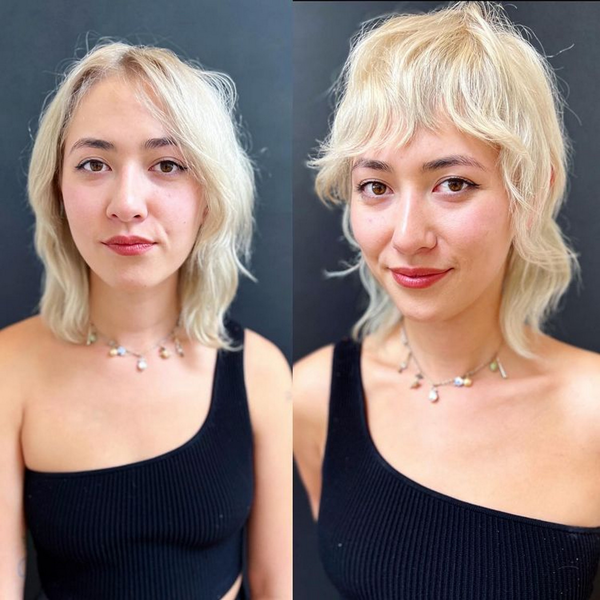 Blonde Pixie Mullet with Fringe