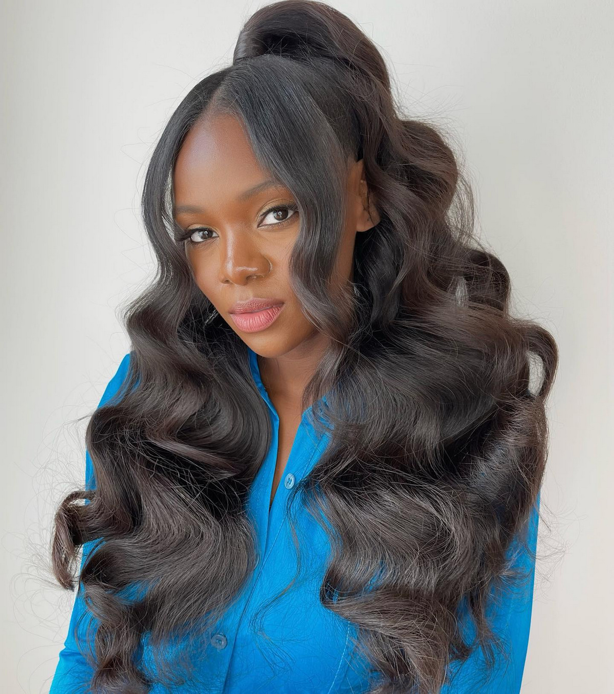 Half Up Half Down Weave Ponytail