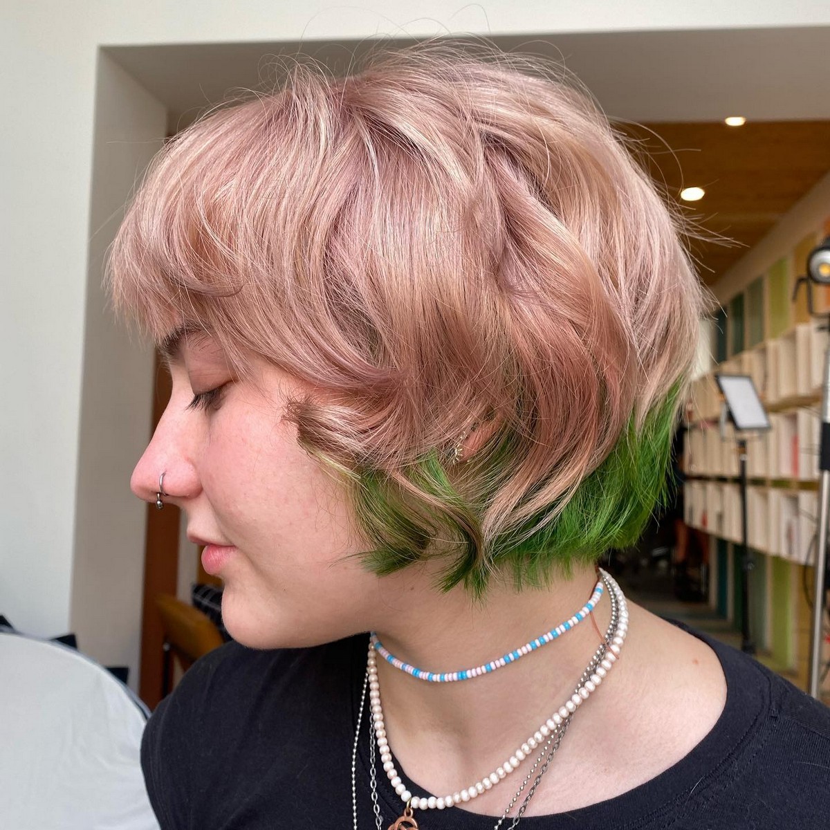 Rose Pink Bob For Big Faces