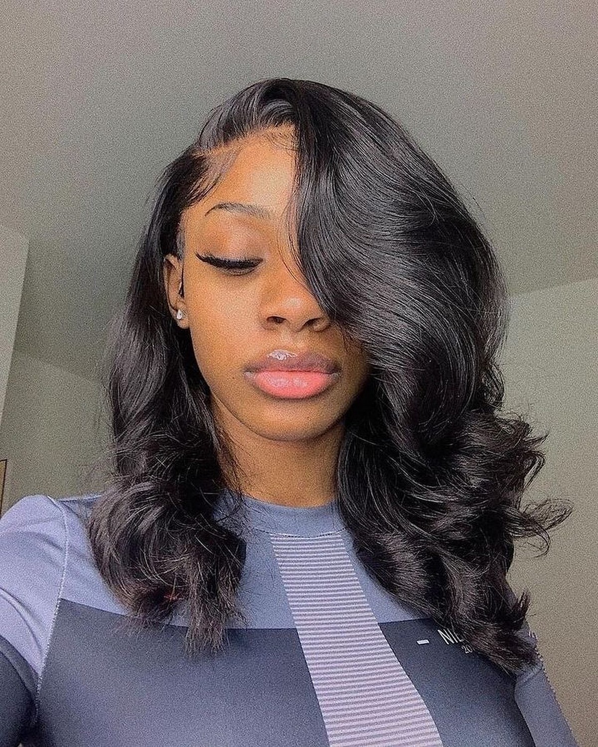 Shoulder Length Body Wave Curl Thick Hair