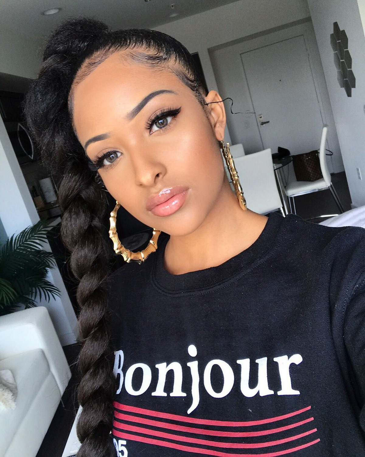 Braided Side Ponytail
