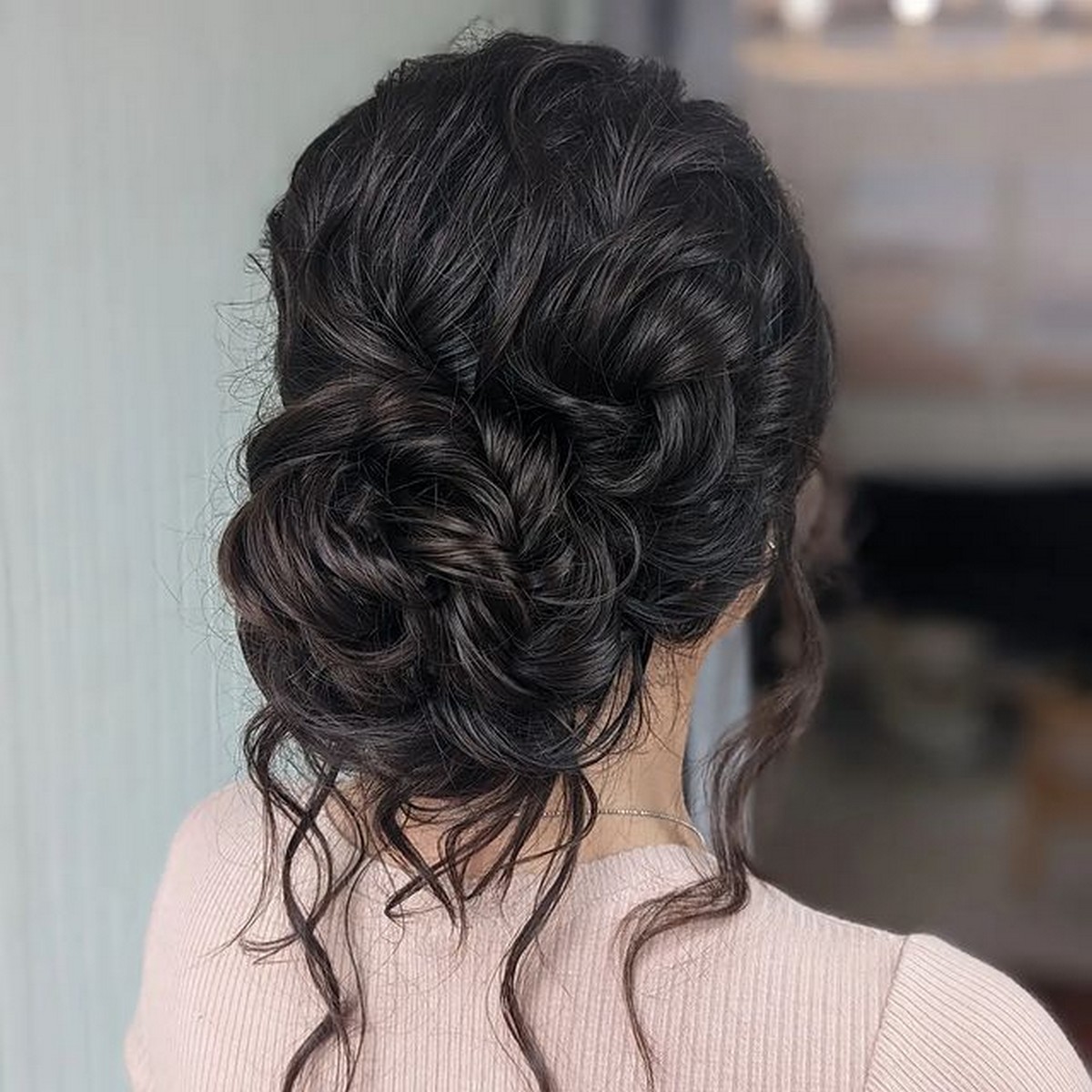 Creative Textured Updo With Loose Waves