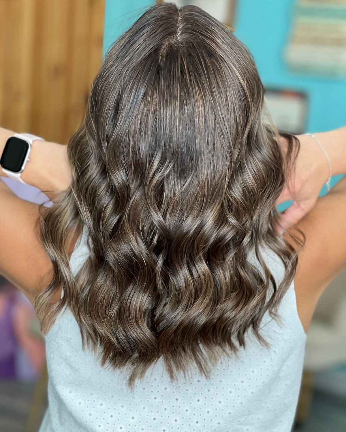Dark Brown Hair With Babylights Highlights