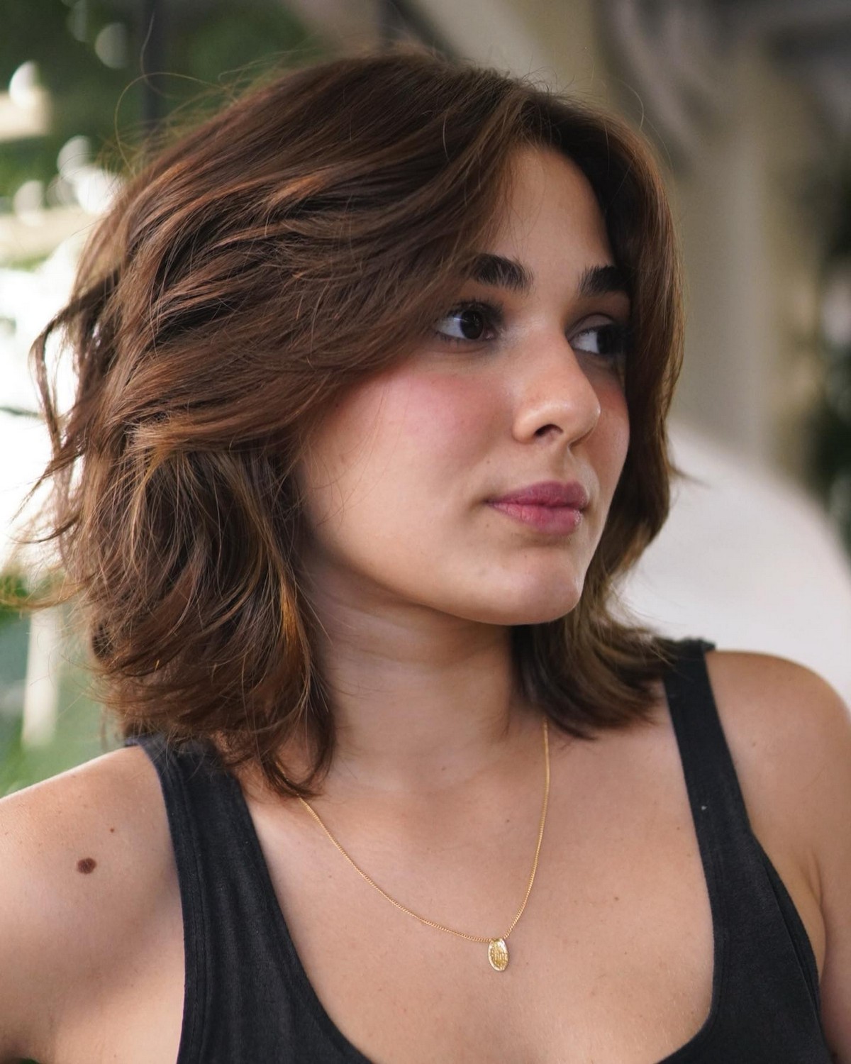 Dark Brown Shaggy Look