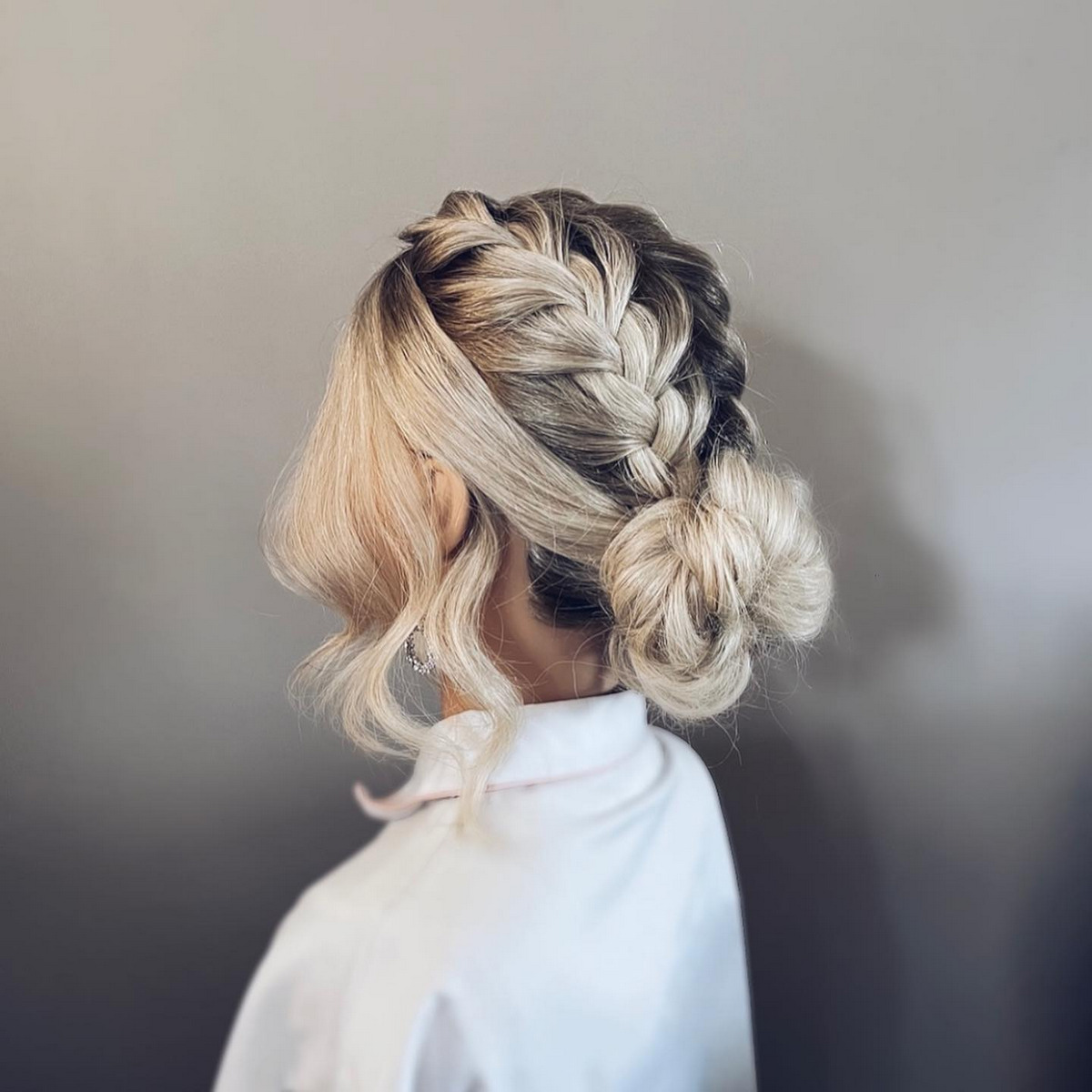 French Braided Updo With A Twist