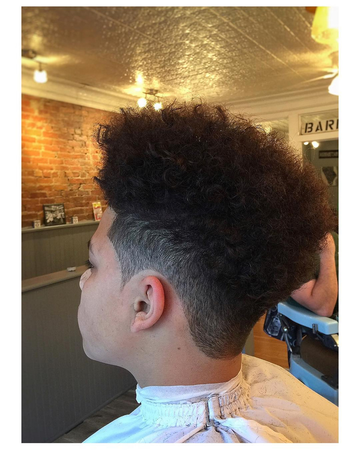 Afro Skin Fade With Undercut