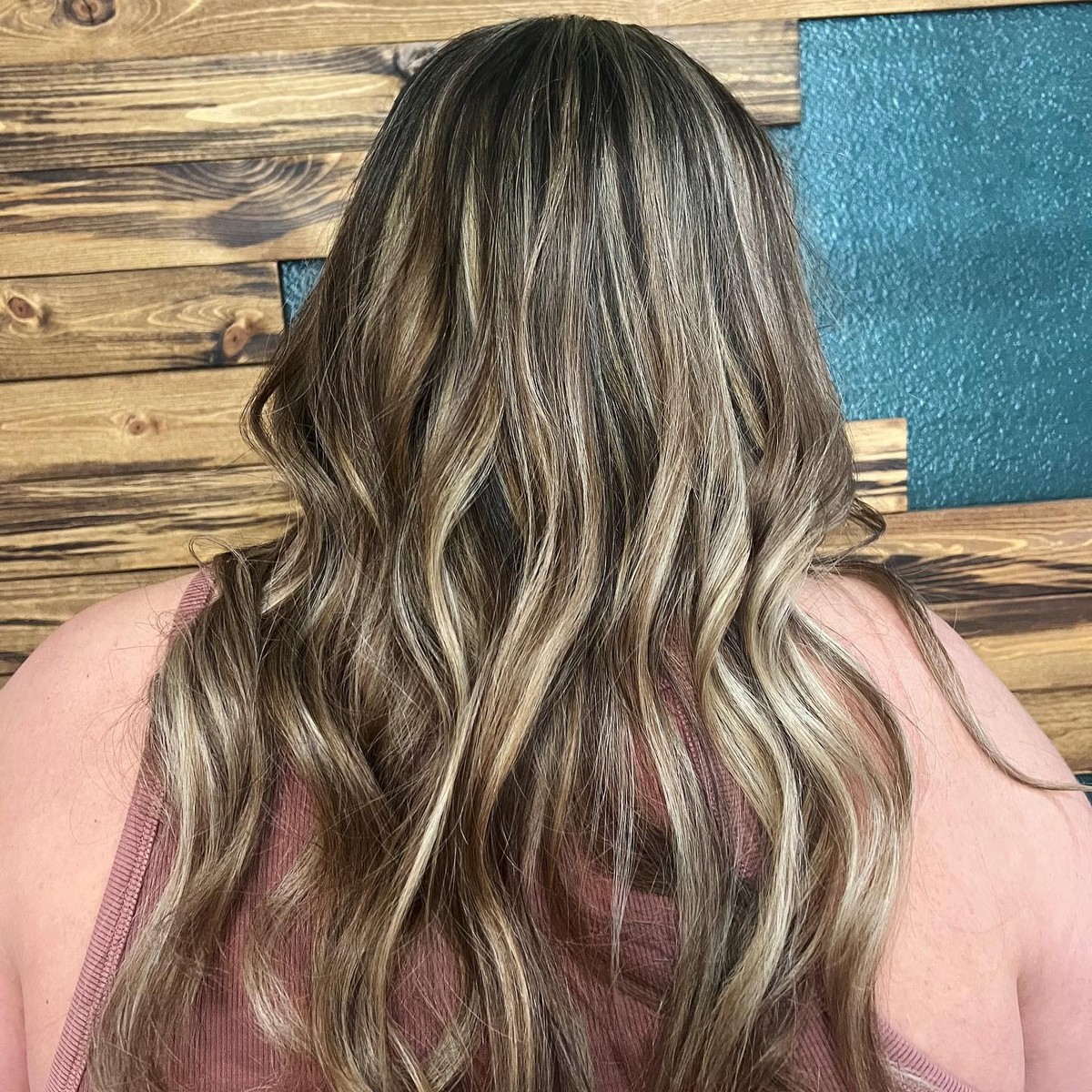 Sandy Blonde Balayage On Black Hair