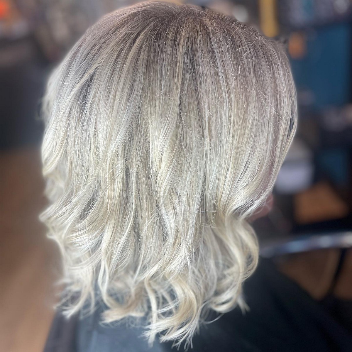 Shiny Blonde Sliver And Medium Thick Extension Hair