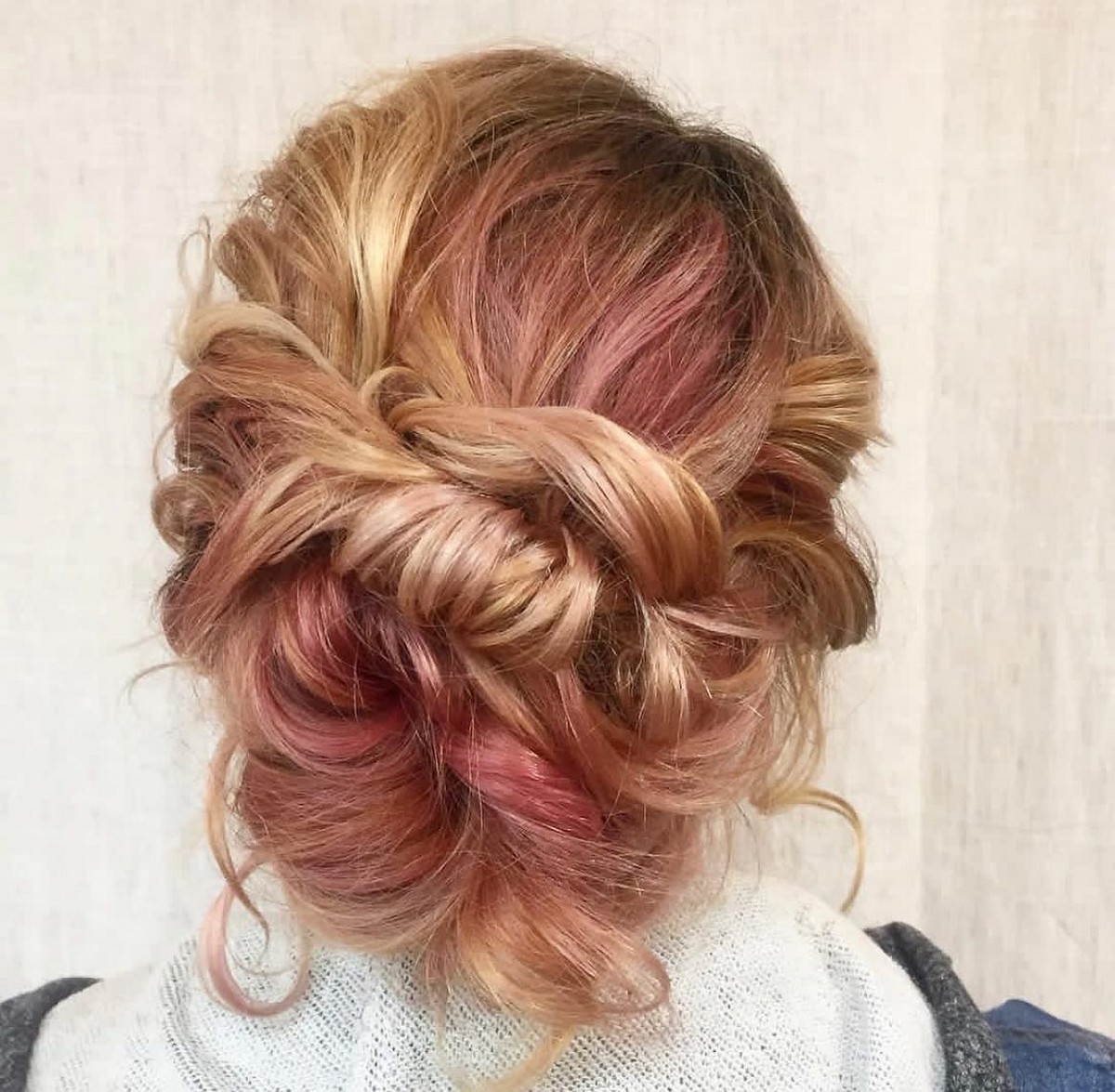 Tousled Updo With Twisted Detail 