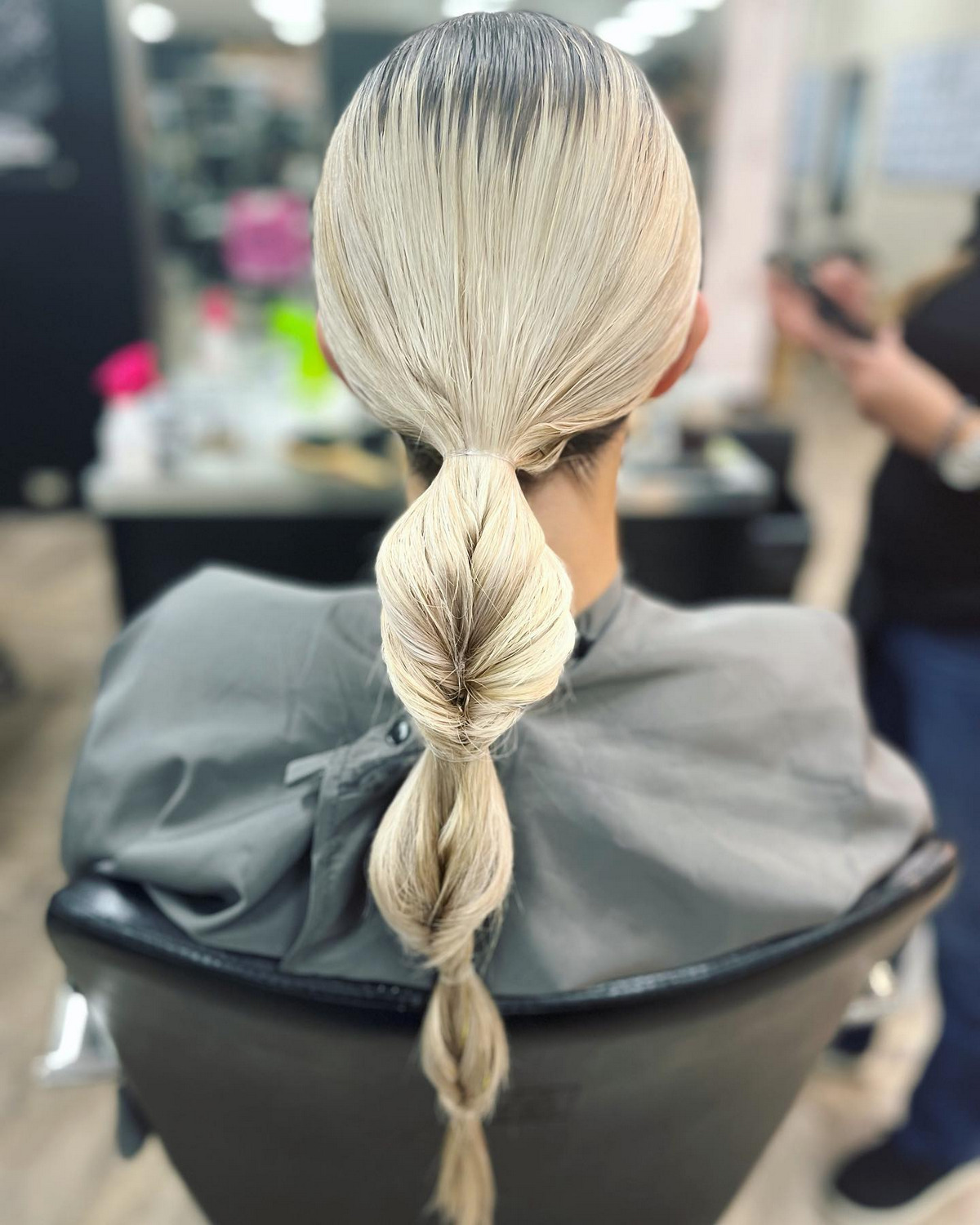 Twisted Bubble Braids Hairstyle