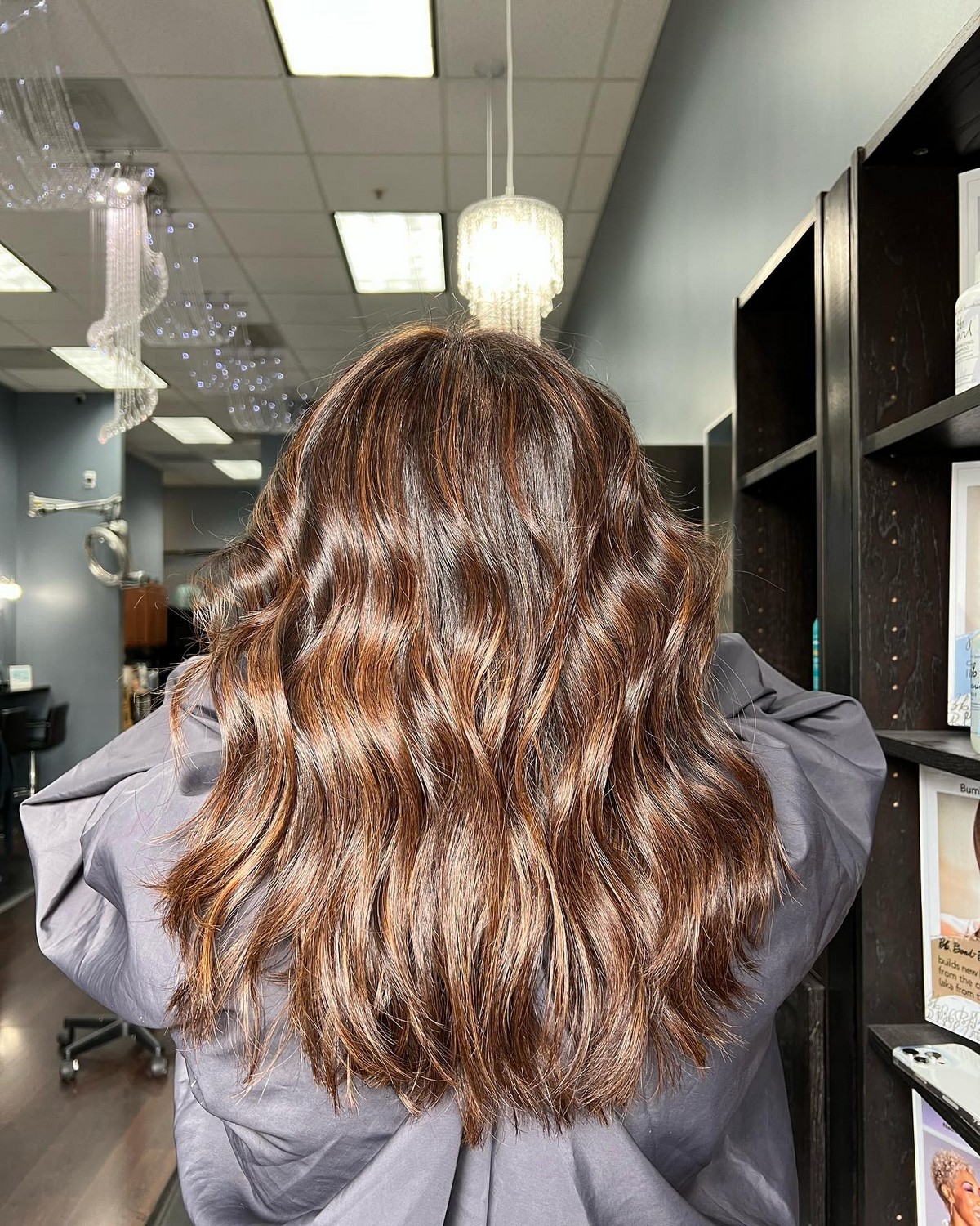 Dark Brown Hair With Dark Caramel Highlights
