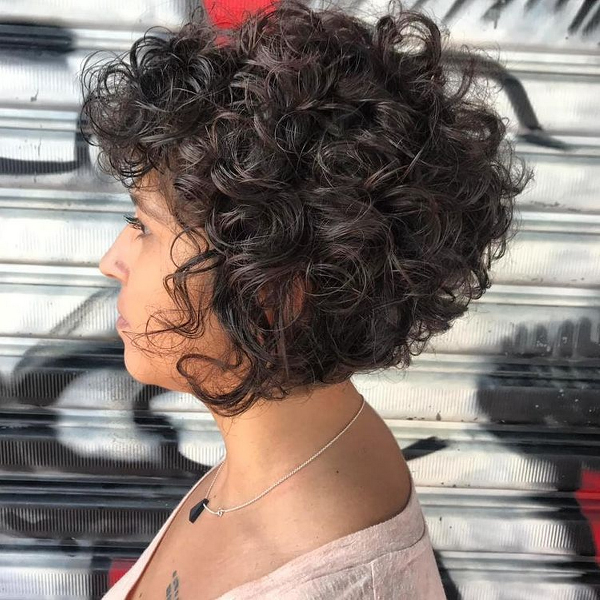 Short Inverted Curly Bob