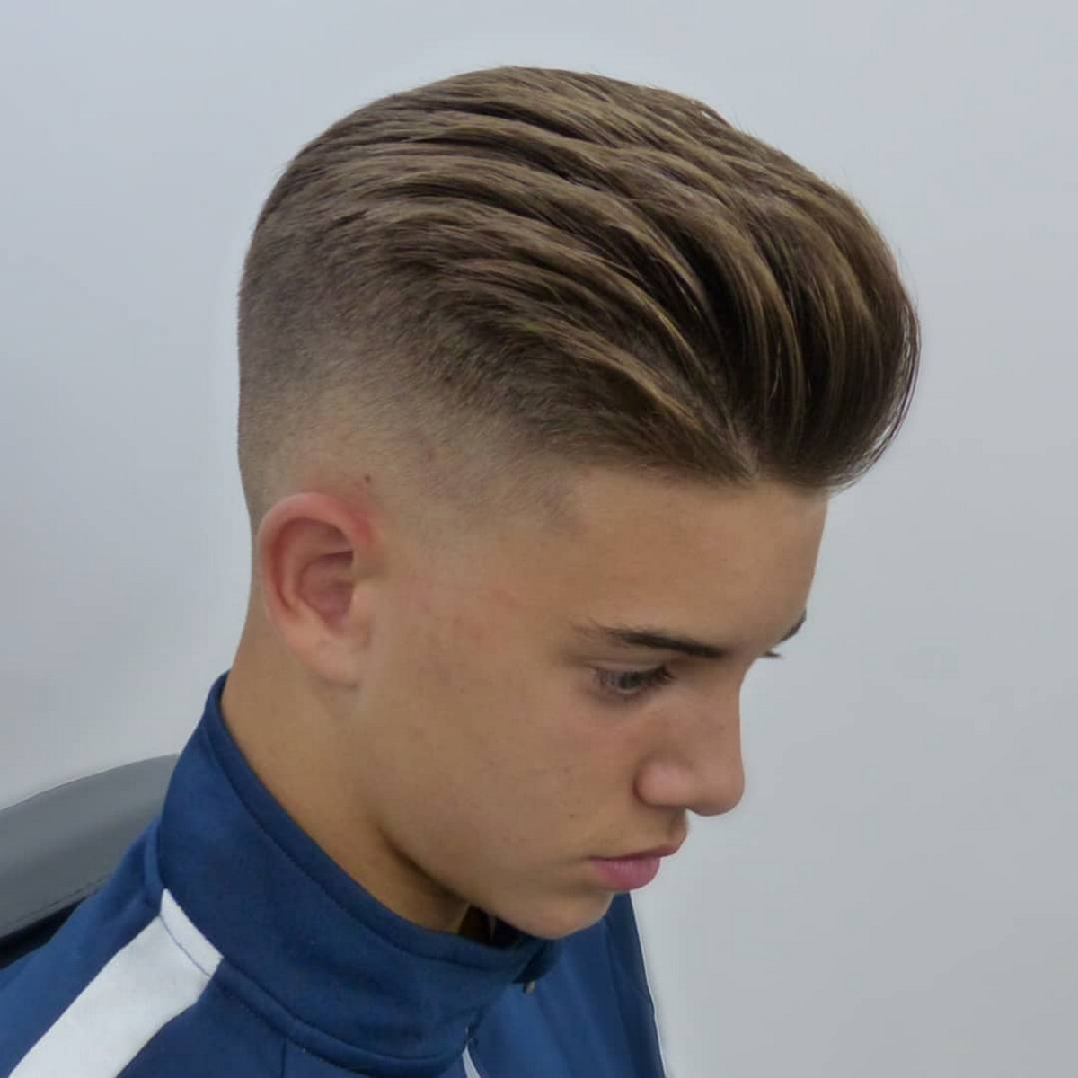 Taper Fade With Brush Back