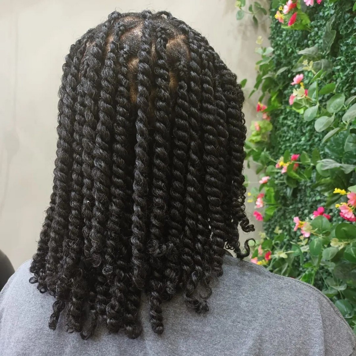 Boho Medium Knotless Braid Thick Hair