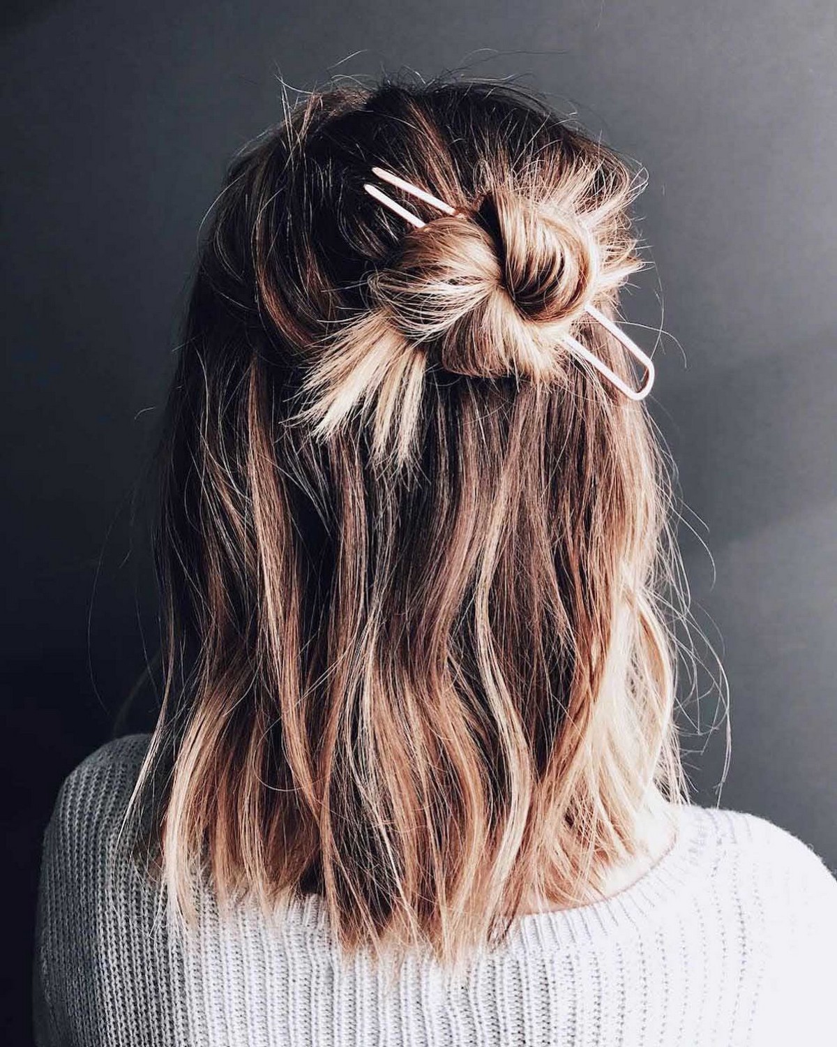 Half Mid-Length Bun