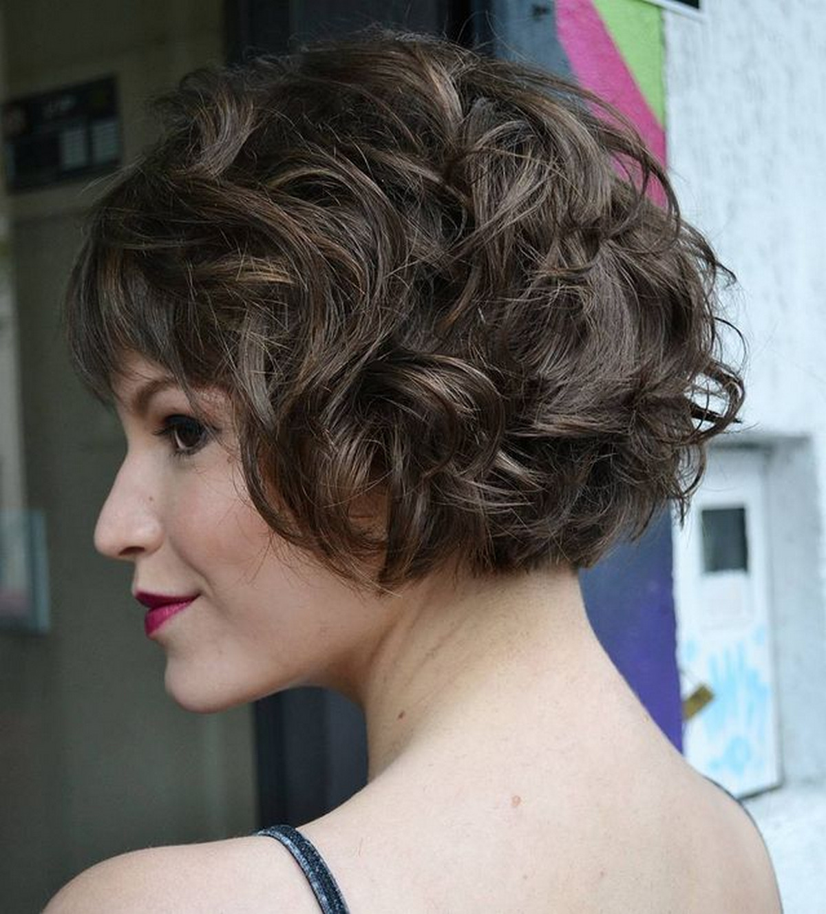 Choppy Curly Bob