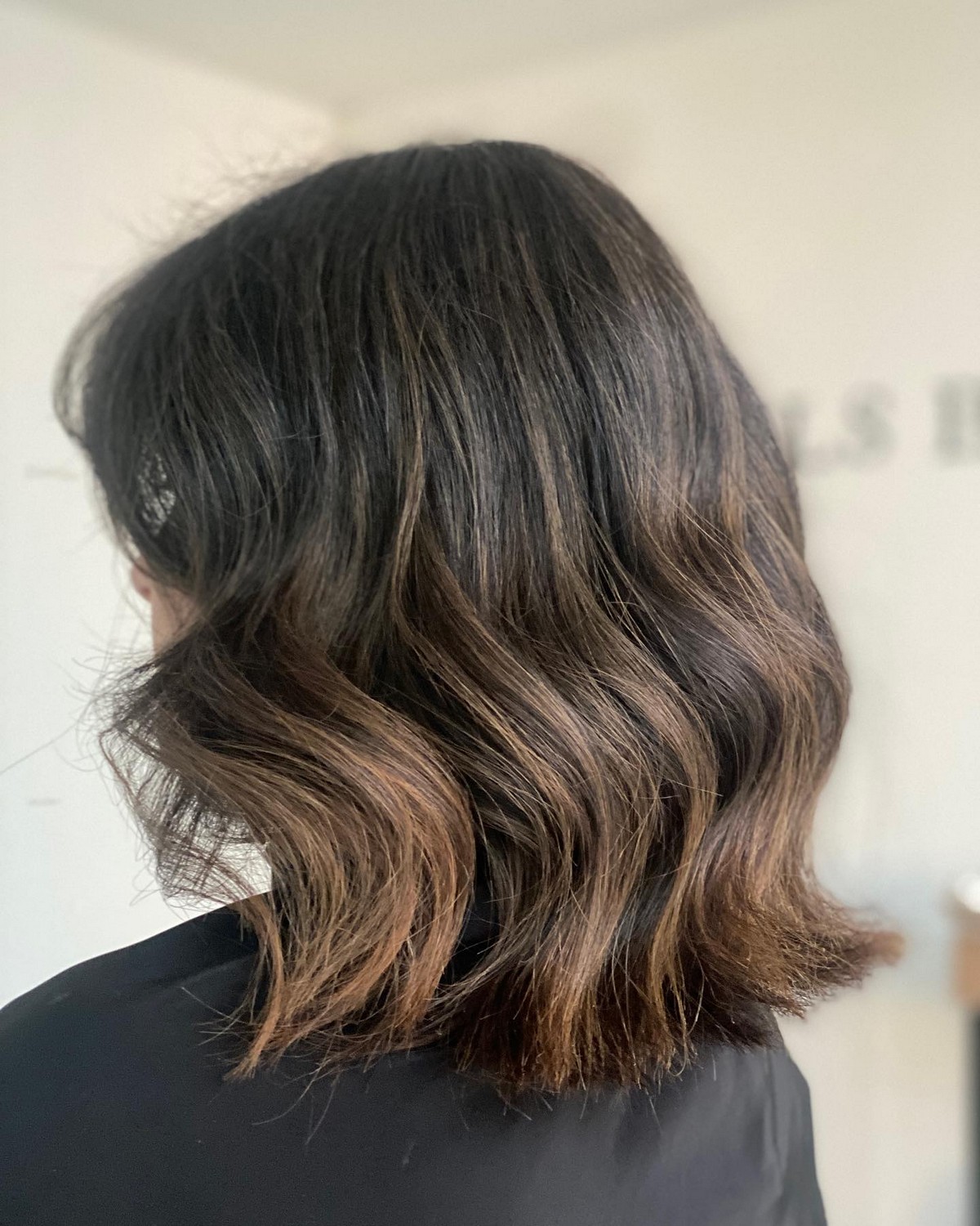 Warm Honey Blonde Highlights On Black Hair