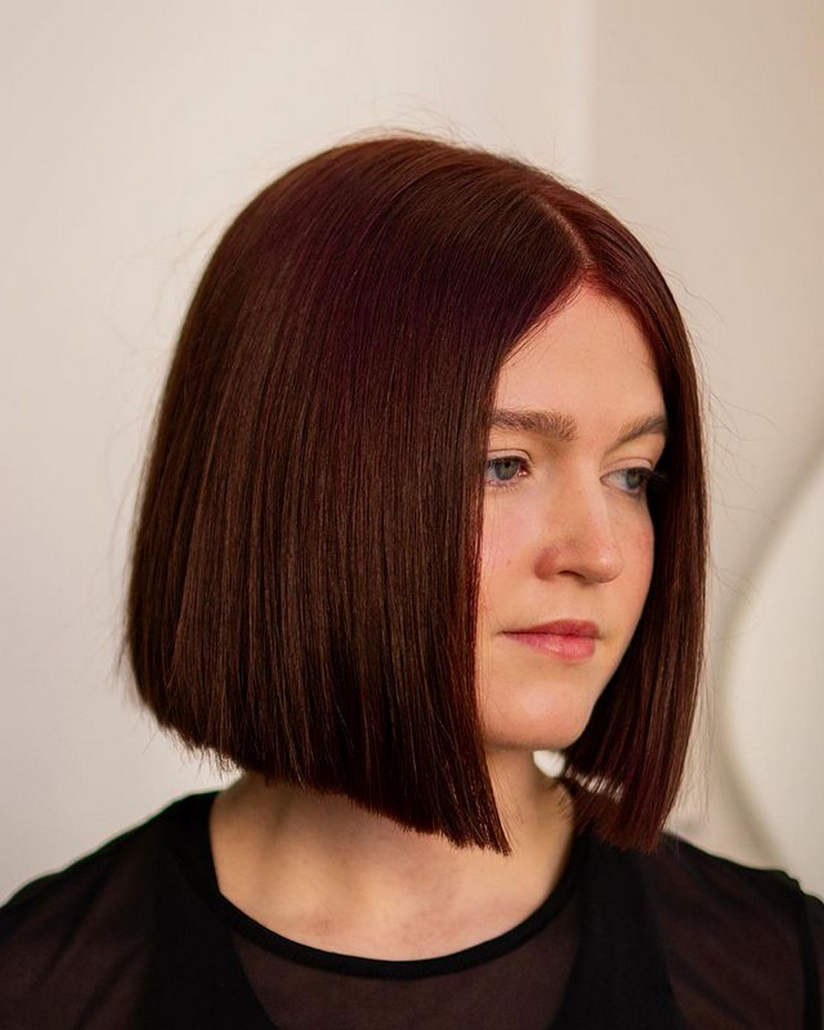 Auburn Hair with Blunt Ends