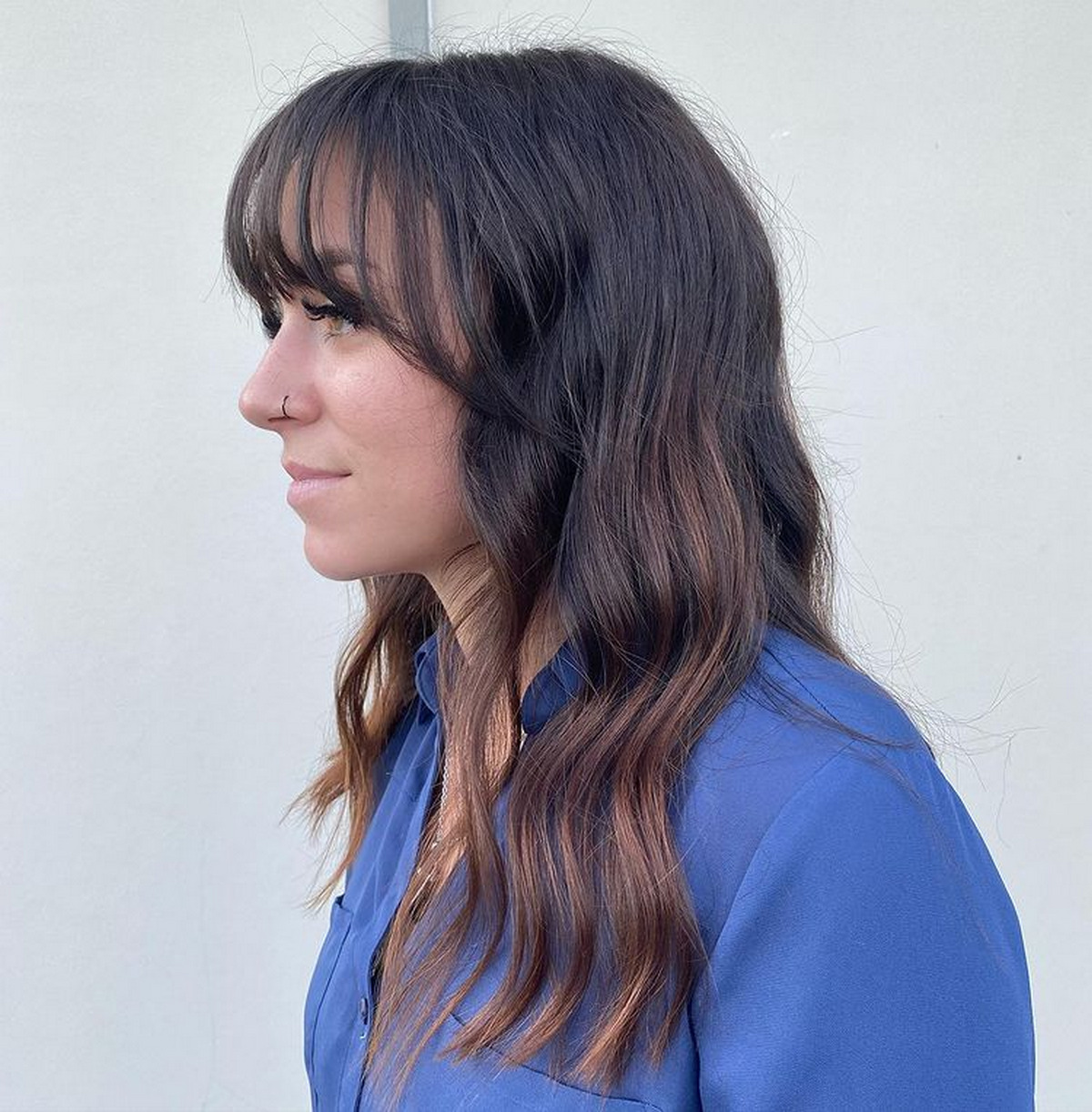 Delicately Layered Bangs