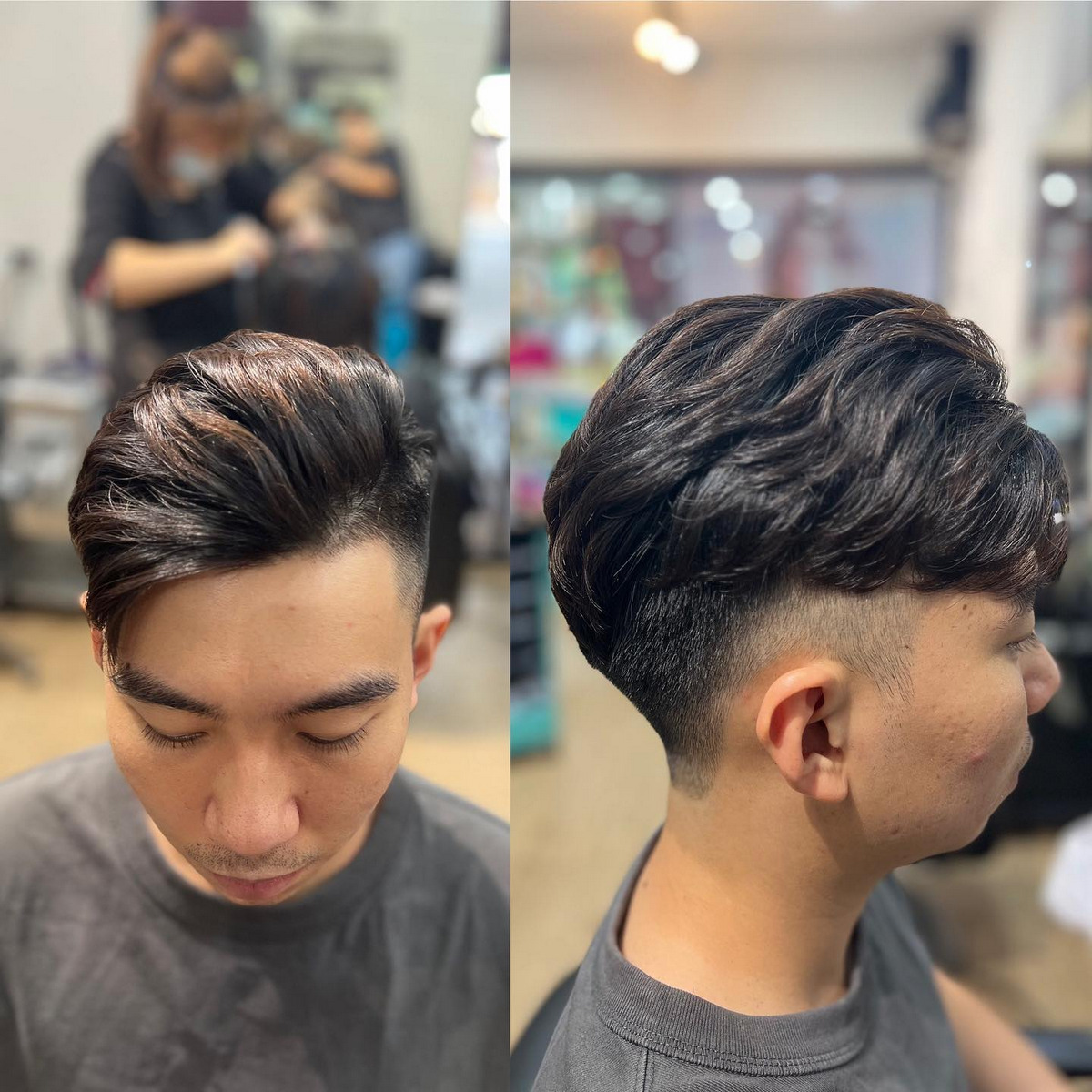 Wave Korean Perm With Shaved Side