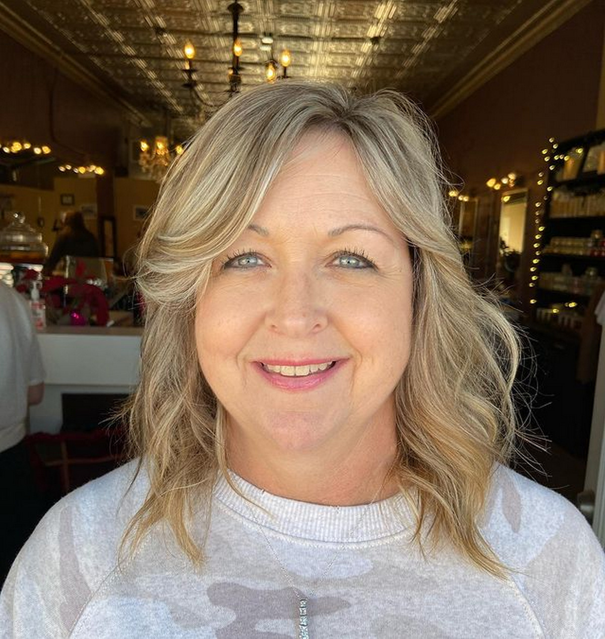 Mid-Length Cut With Side Bangs