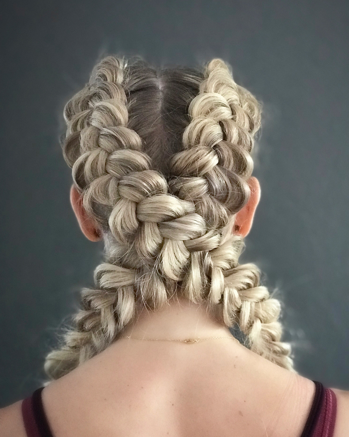 Criss-Cross Blonde Hairstyle