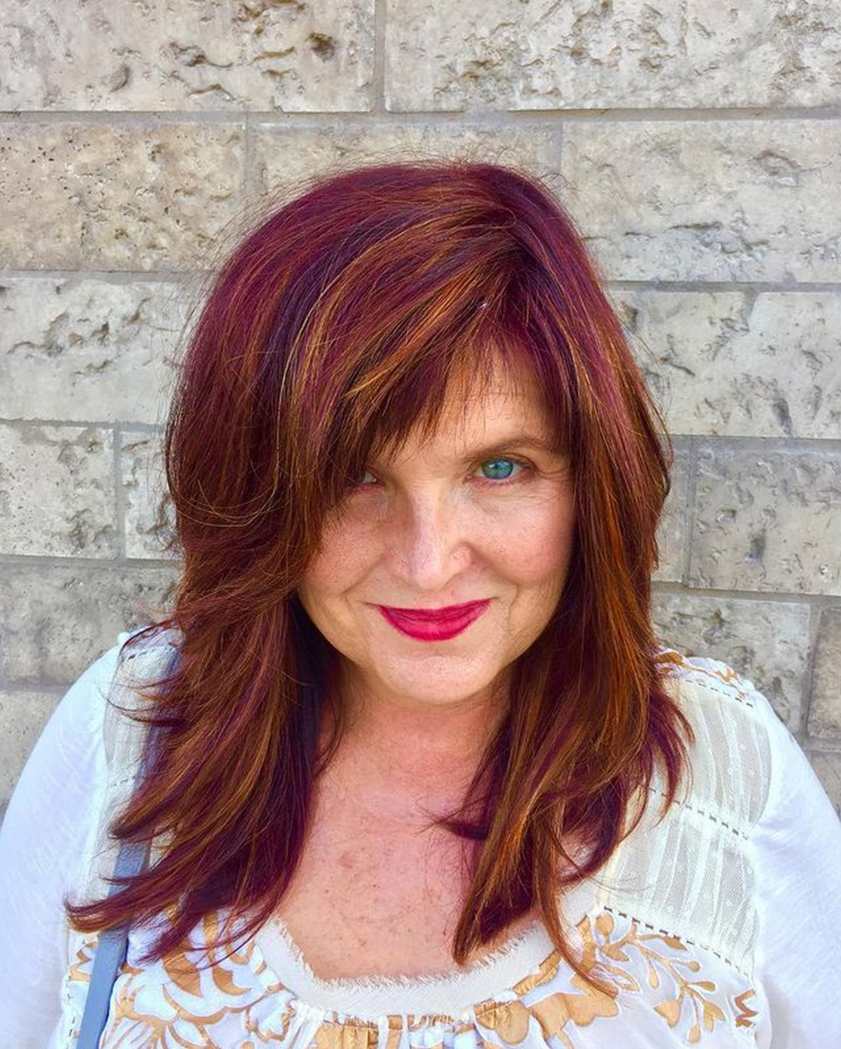 Red Layered Hairstyle