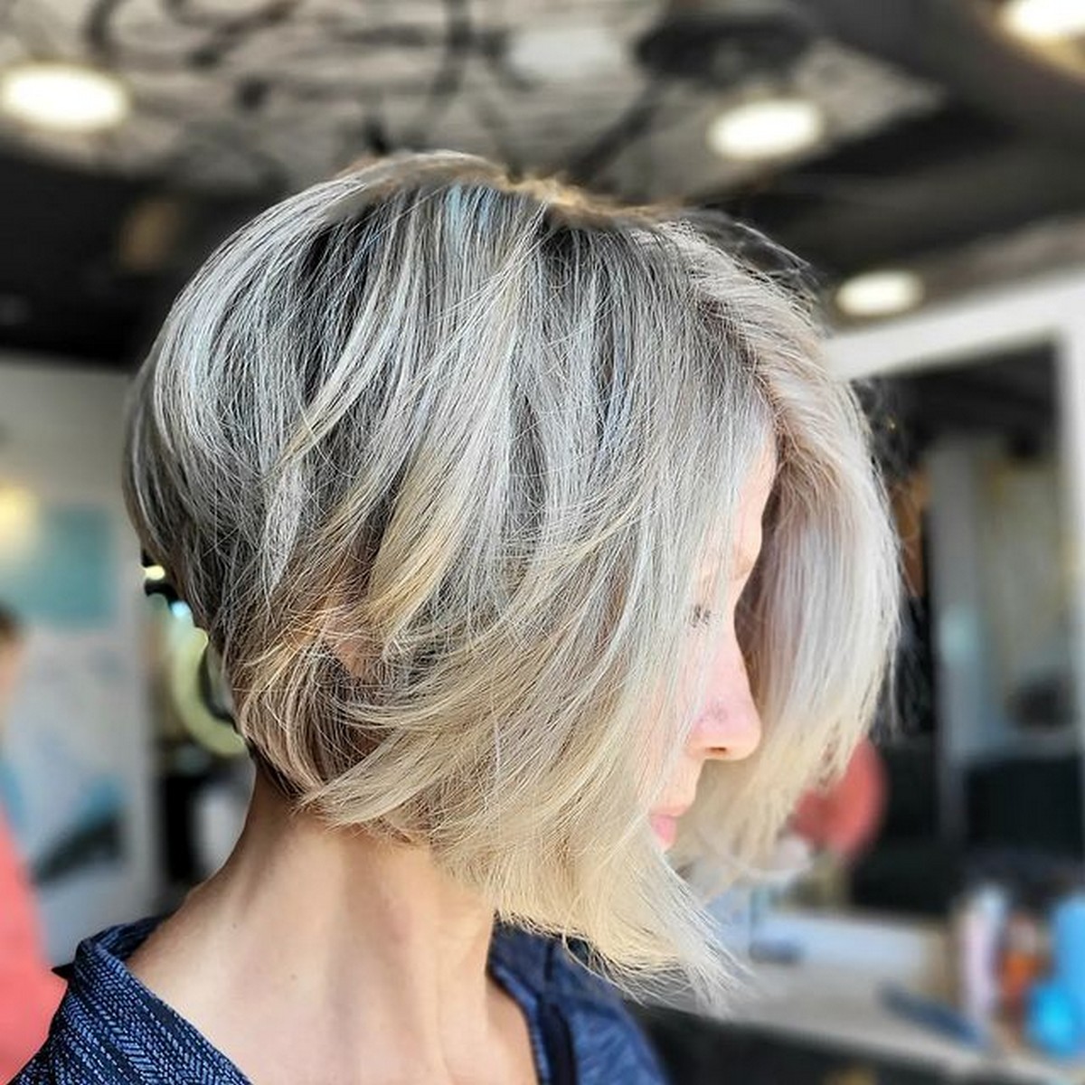 Stacked Bob With Soft Lines