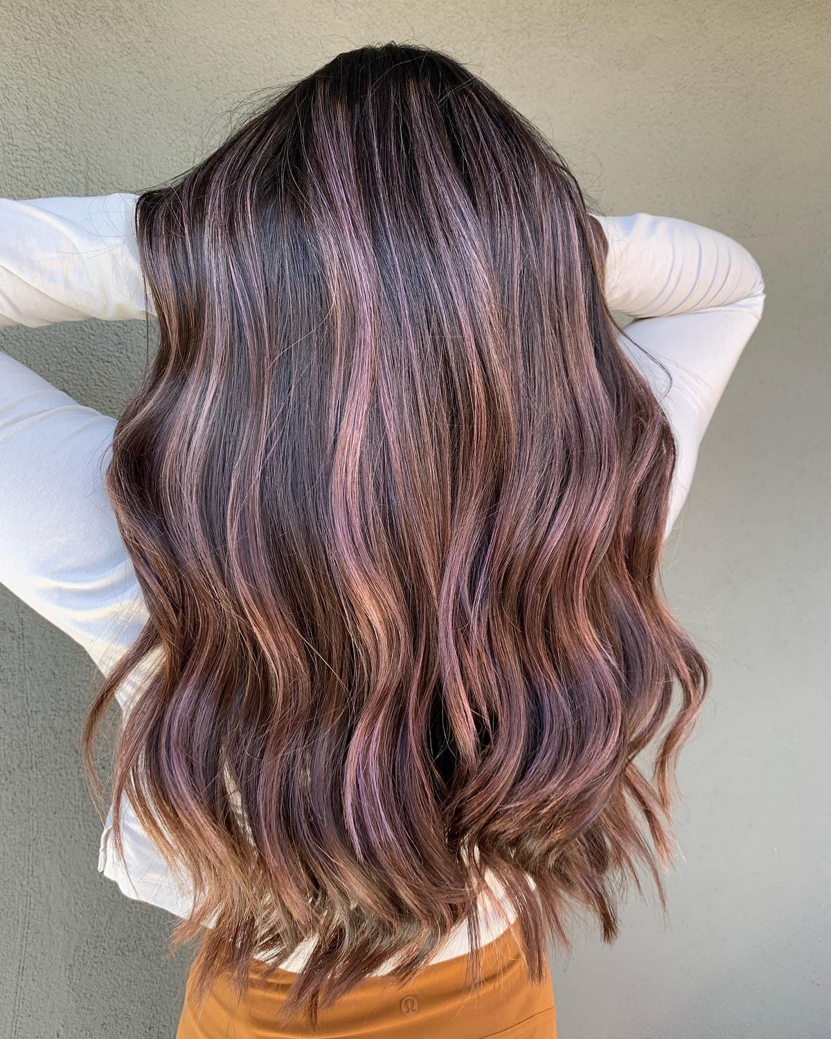 Dark Brown Hair With Lavender Highlights