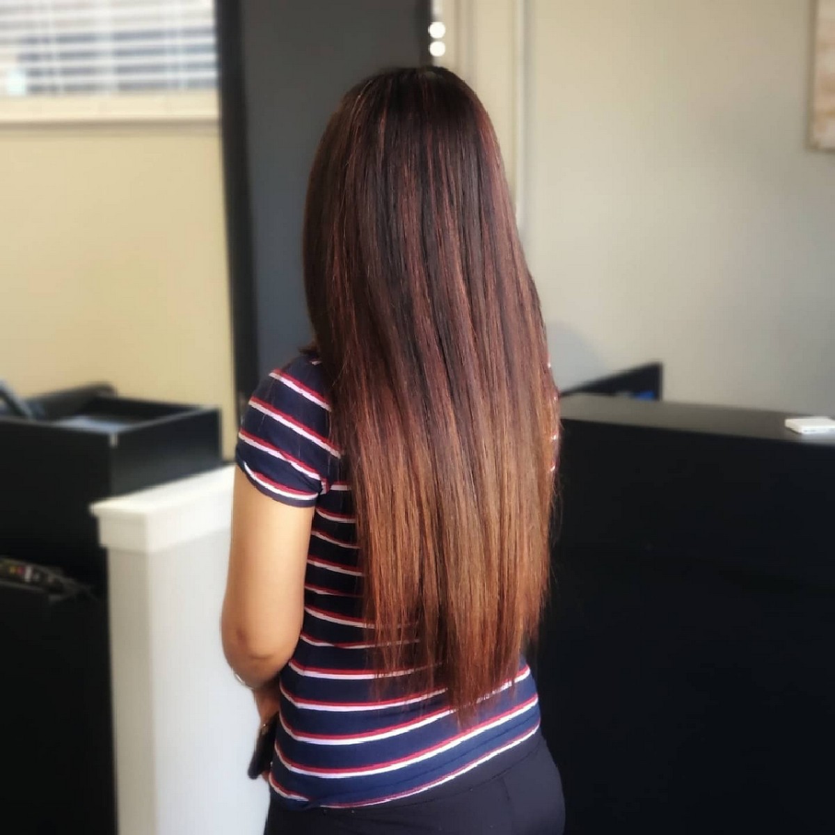 Dark Brown Hair With Coppery Red Highlights