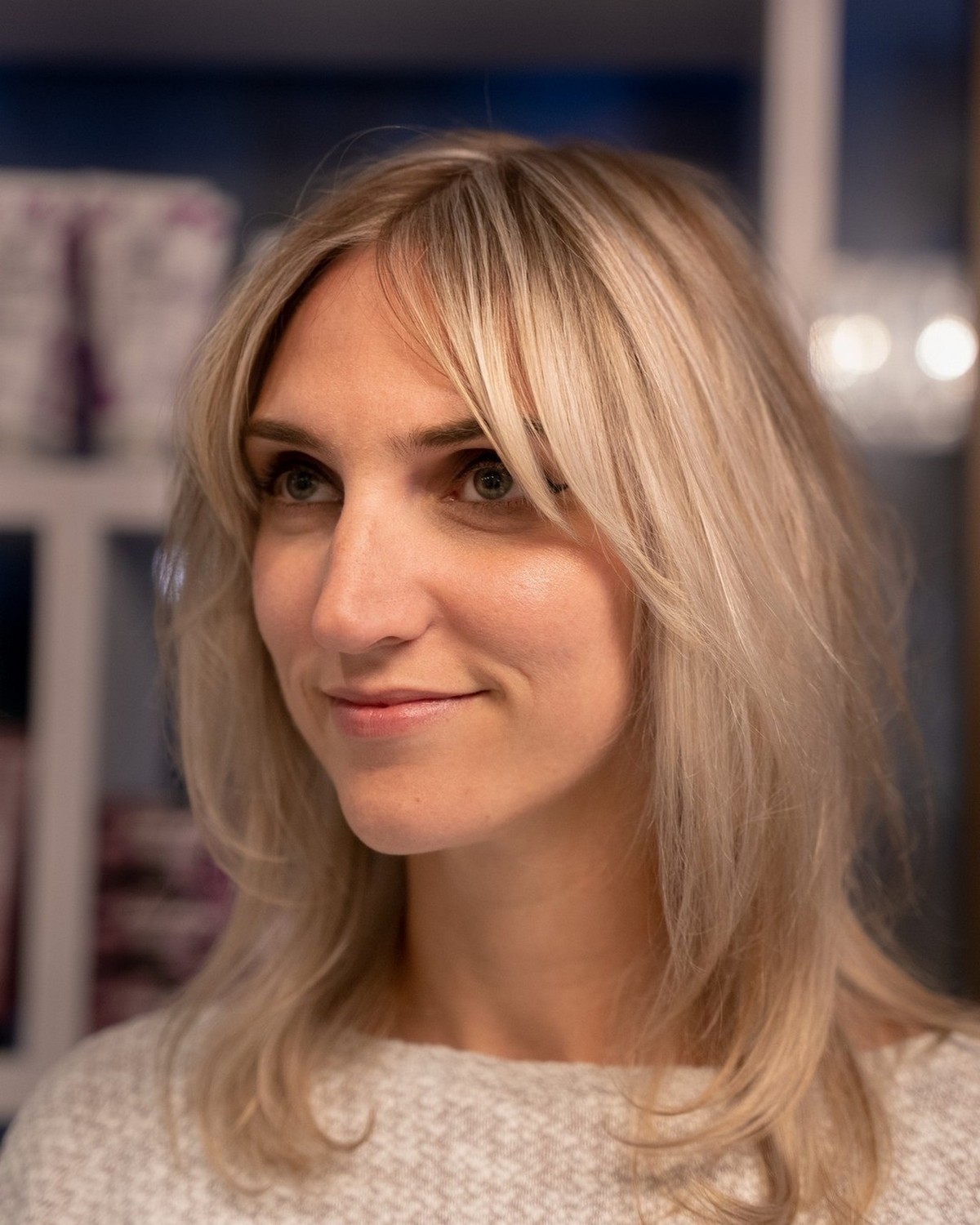 Thin Blunt Bob With Curtain Bangs