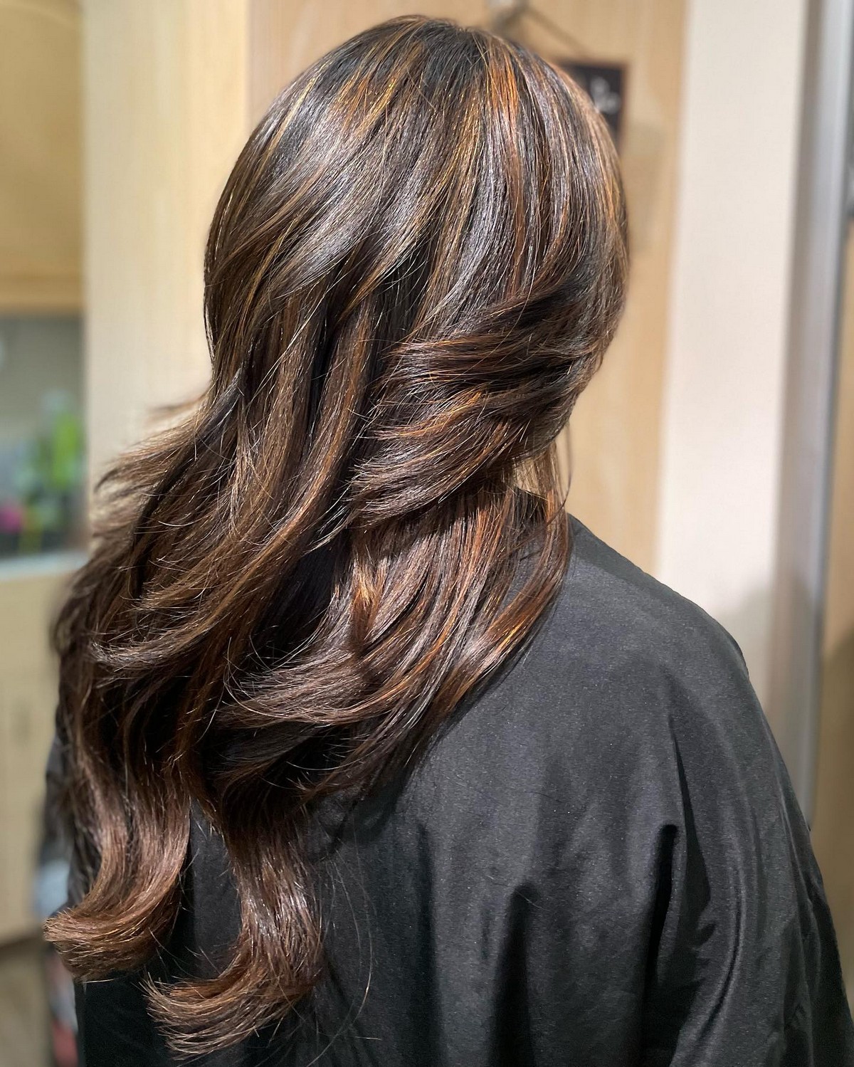Dark Brown Hair With Coppery Brown Highlights
