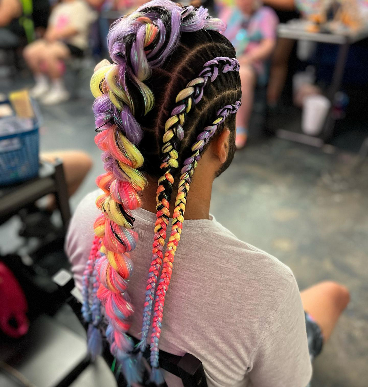 5 Lace Diagonal Dutch Braids