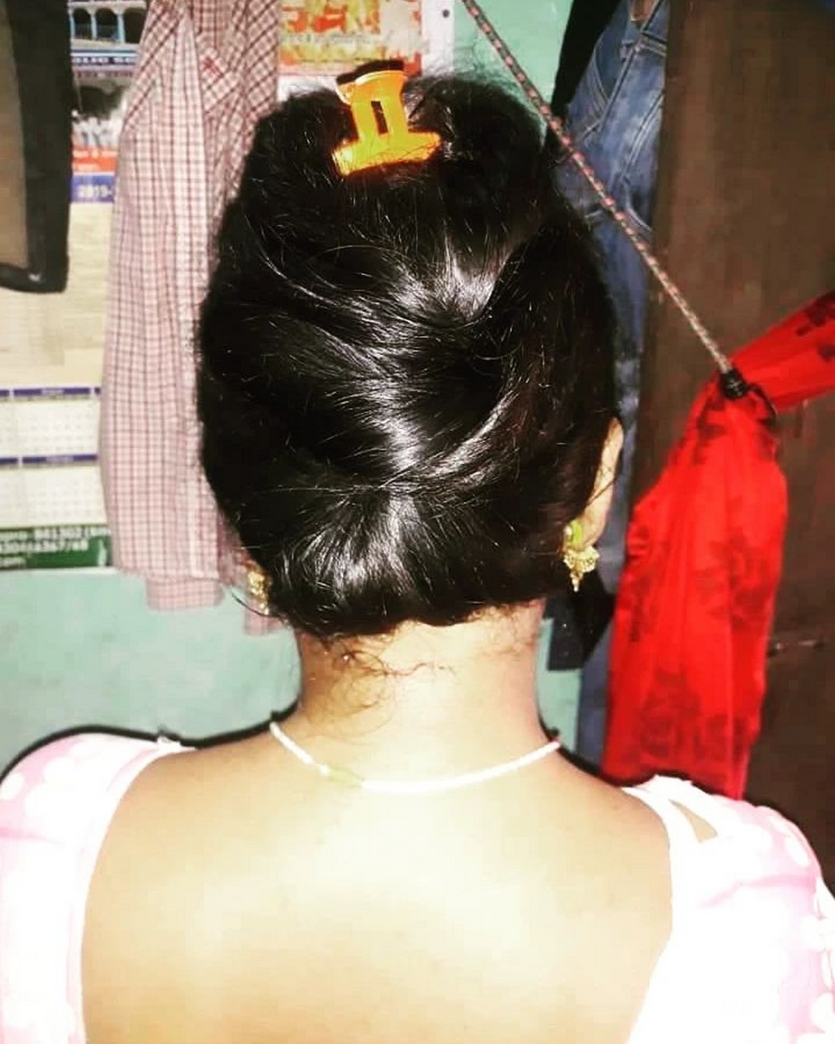 Roll Bun Thick Hair
