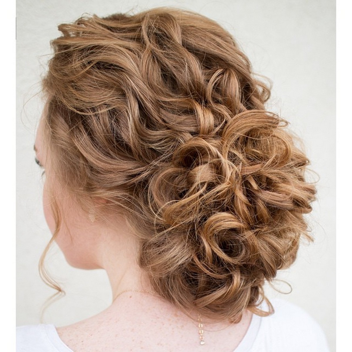 Brown Loose Curly Updos