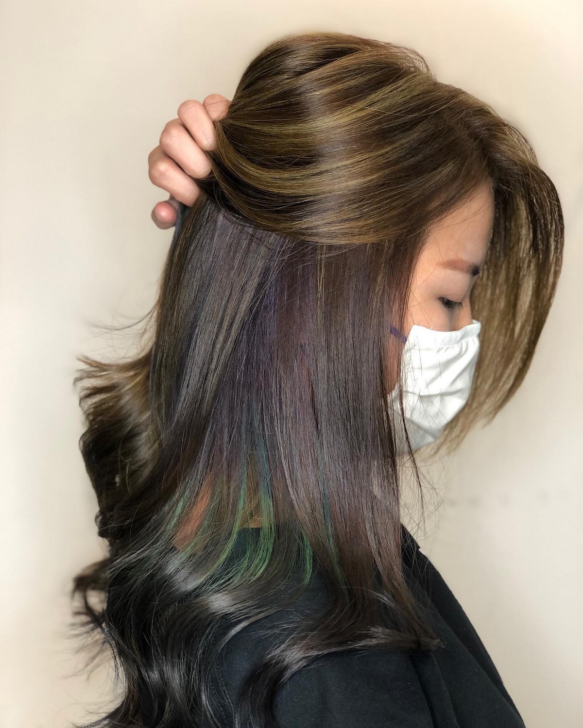 Dark Brown Hair With Dark Teal Highlights