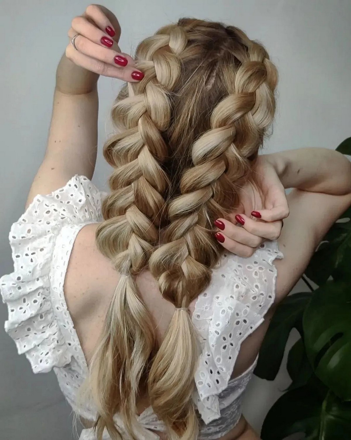 Dutch Braid Pigtails