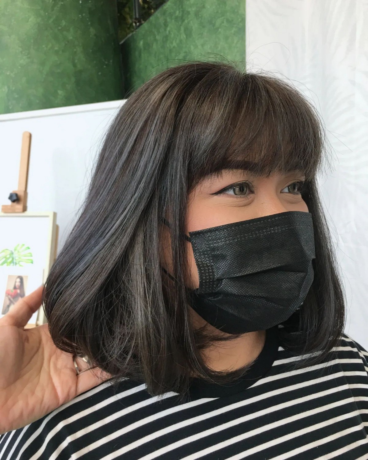 Dark Brown Hair With Ash Gray Highlights