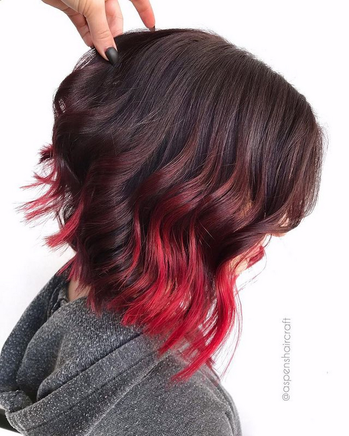 Dark Brown to Red Ombre