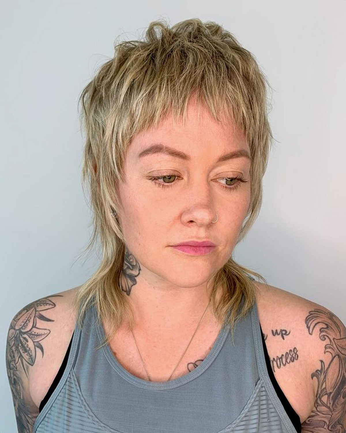 Baby Bangs Mullet