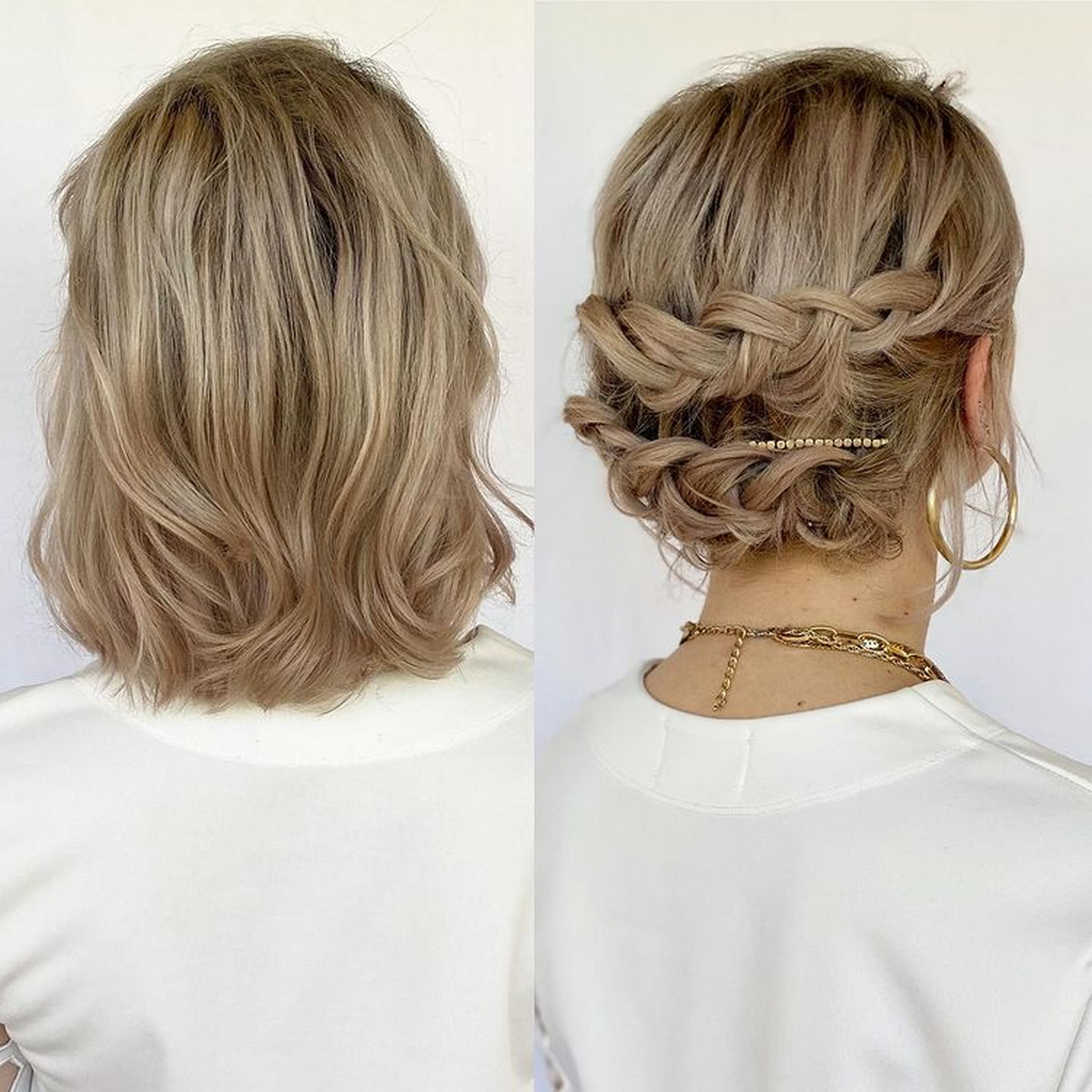 Braided Updo With A French Braid