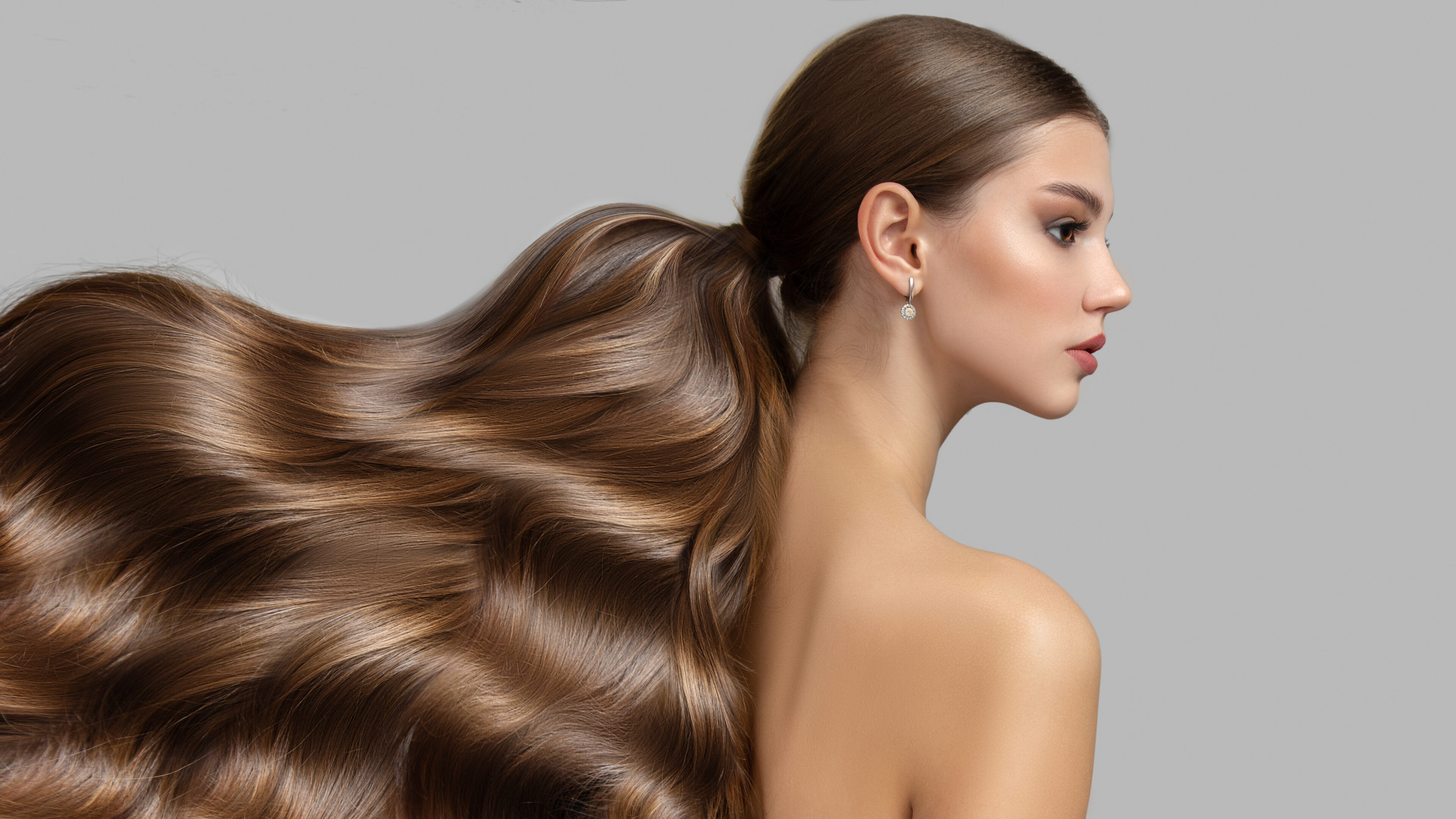 Wavy Low Ponytail, Thick Hair