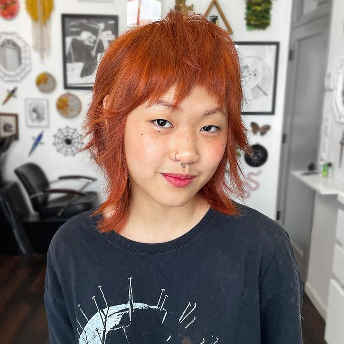 Red Choppy Shag