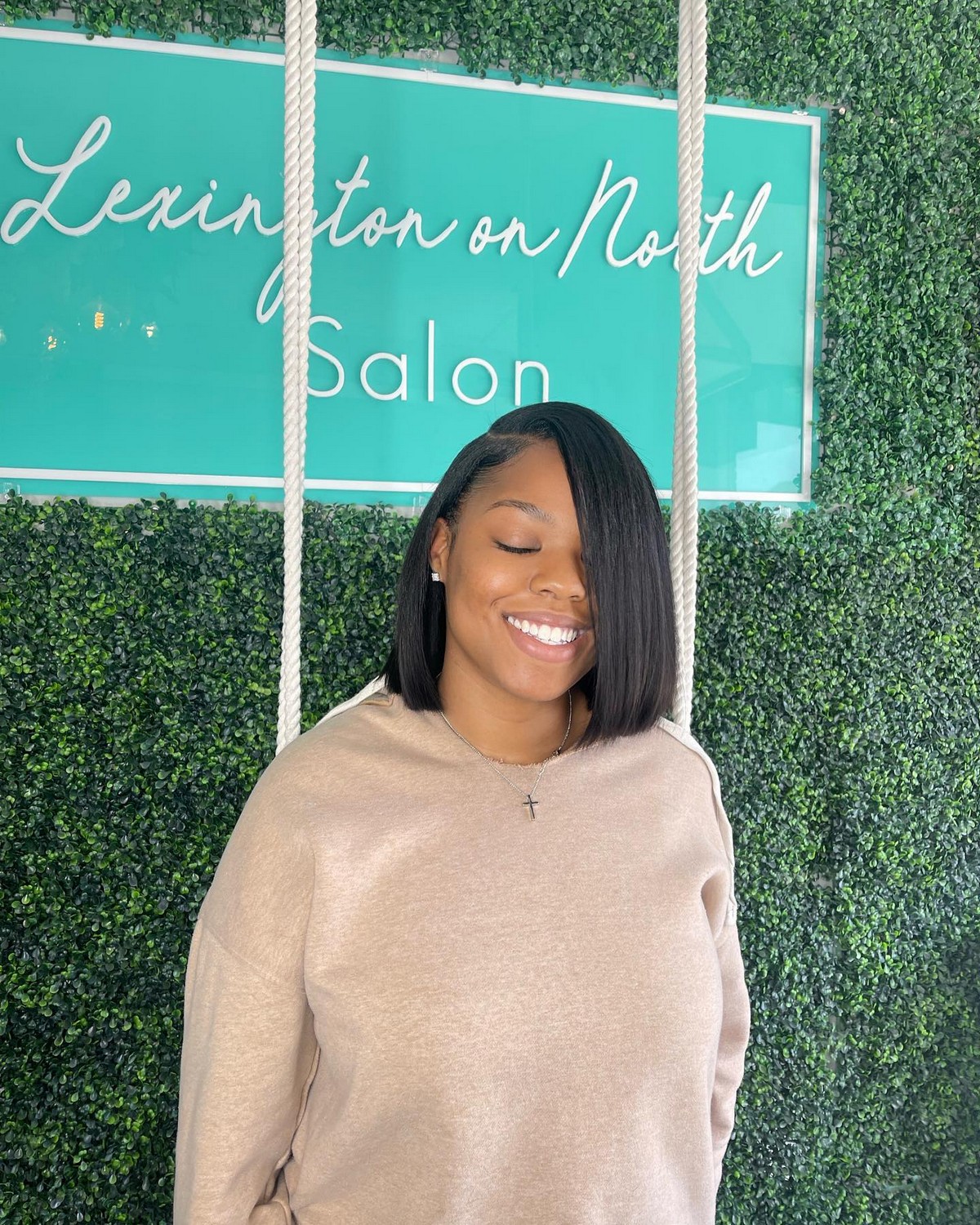 Sew-In With Blunt Cut Bob Hair