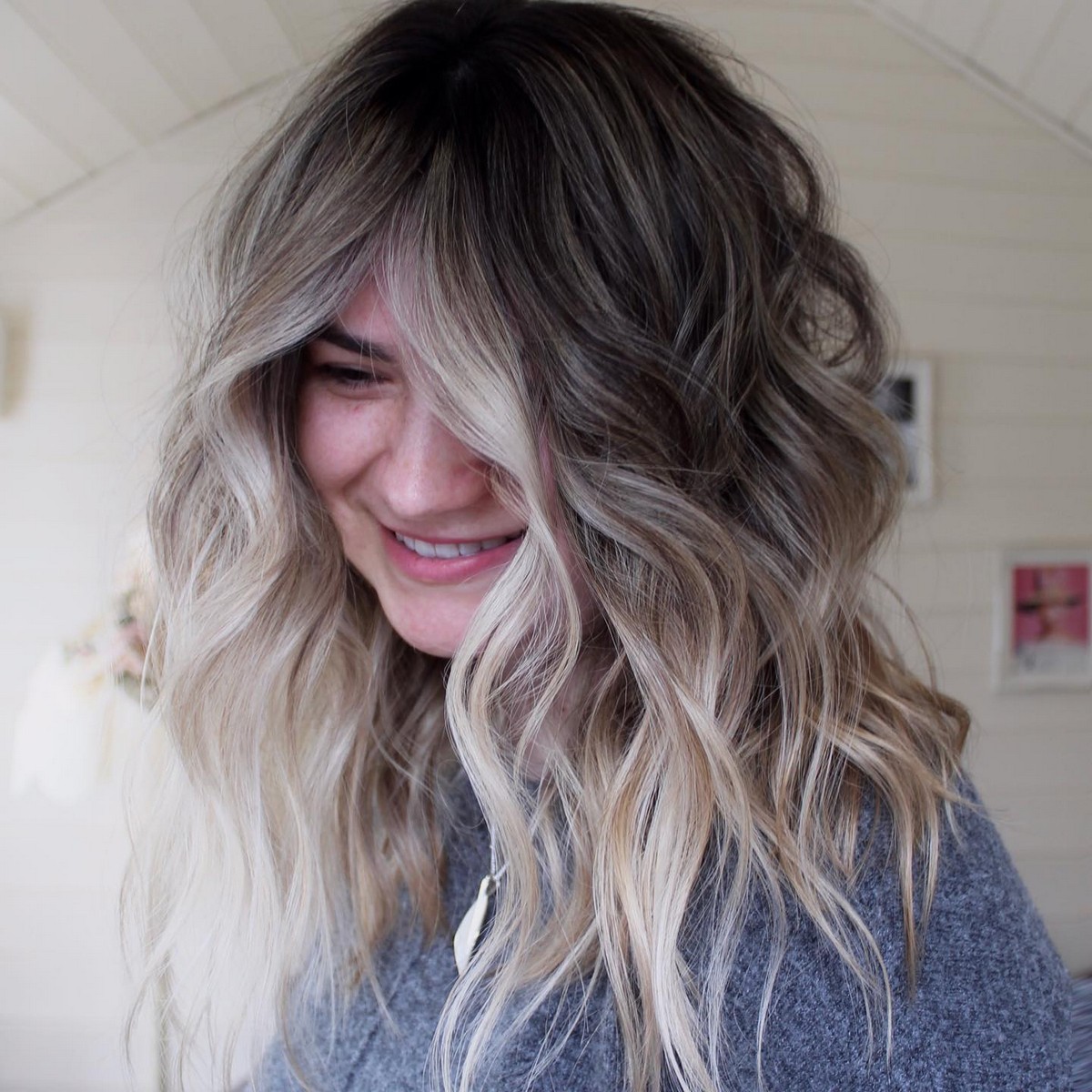 Dark Brown Hair With Platinum Blonde Highlights