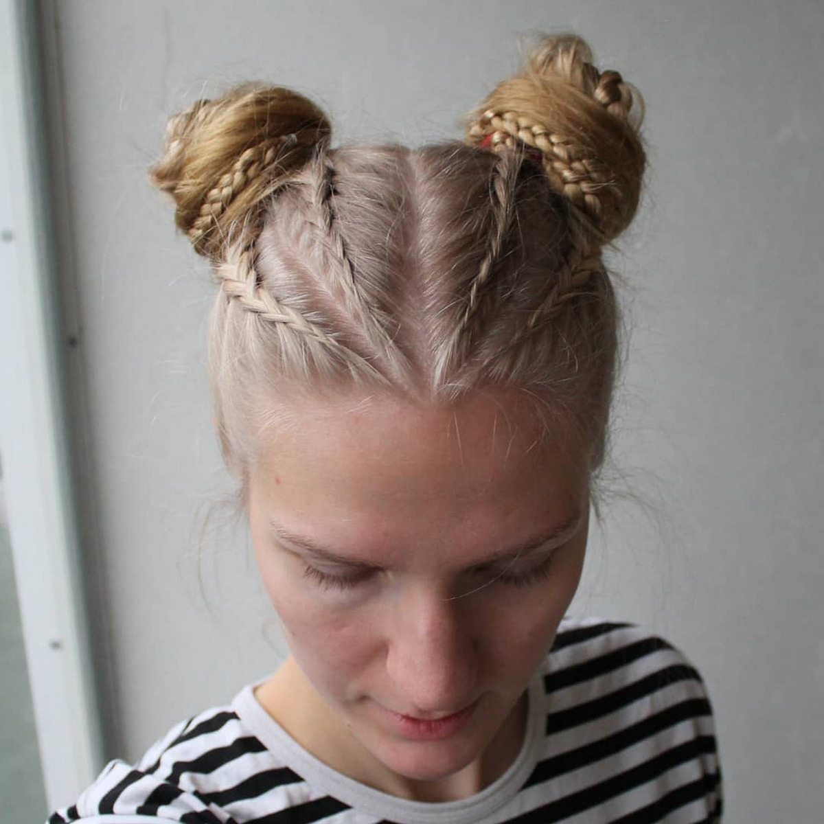  Braided Space Bun