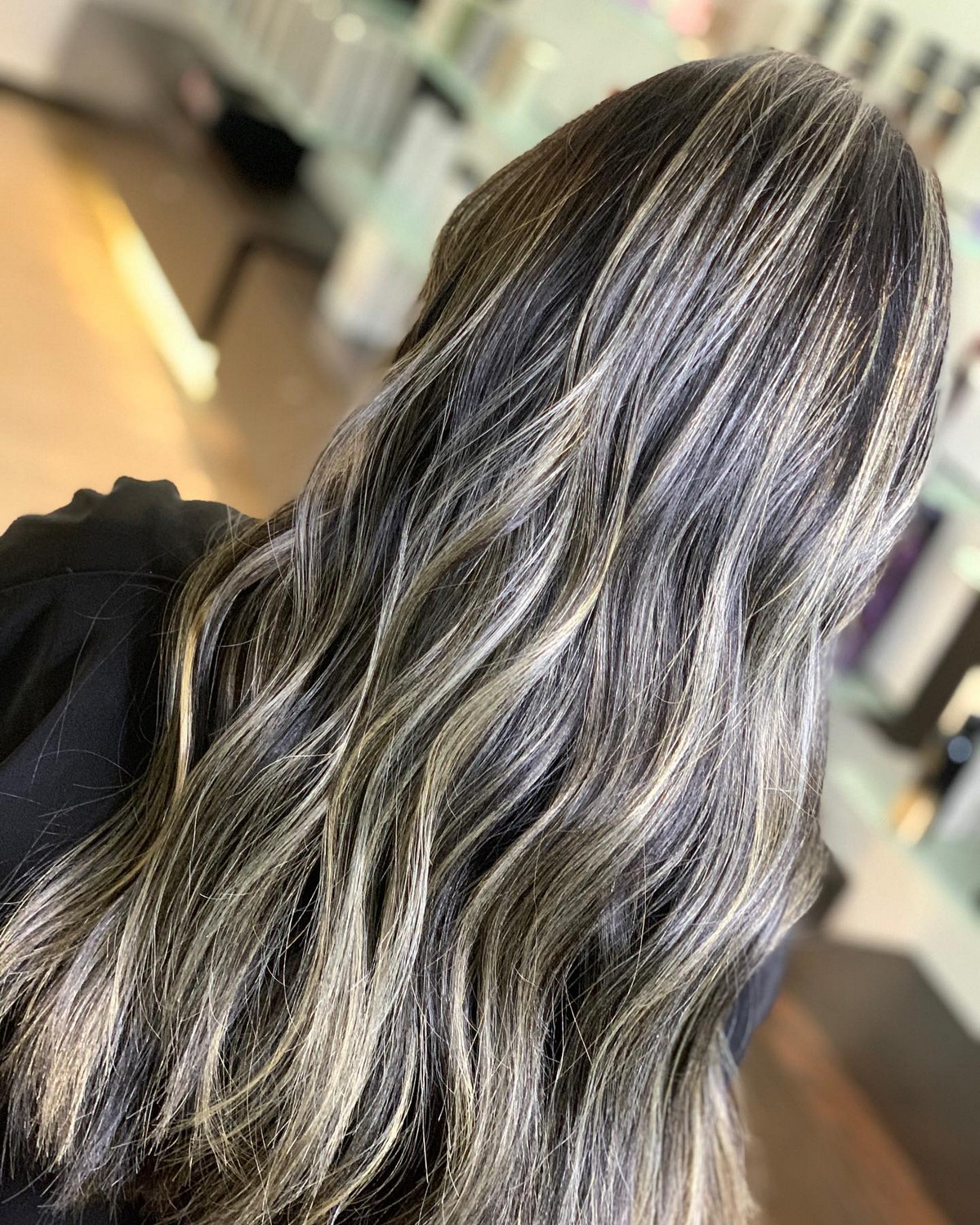 Dark Brown Hair With Smoky Highlights