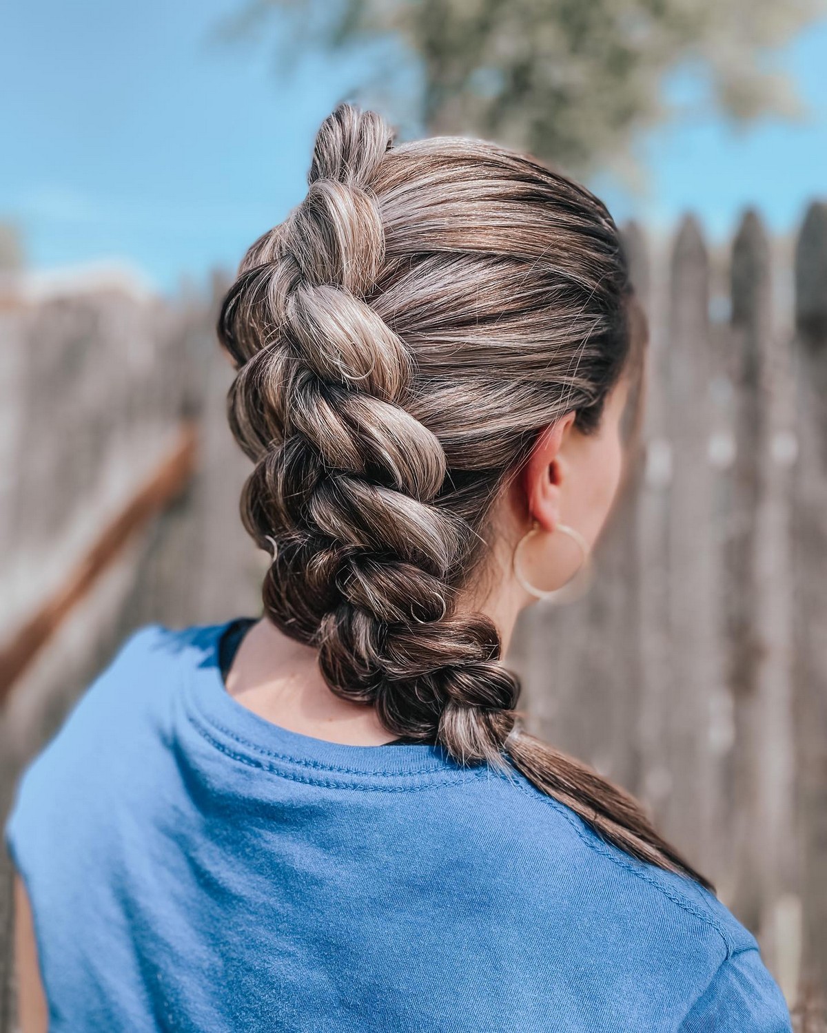 Loose Dutch Thick Braid Hair