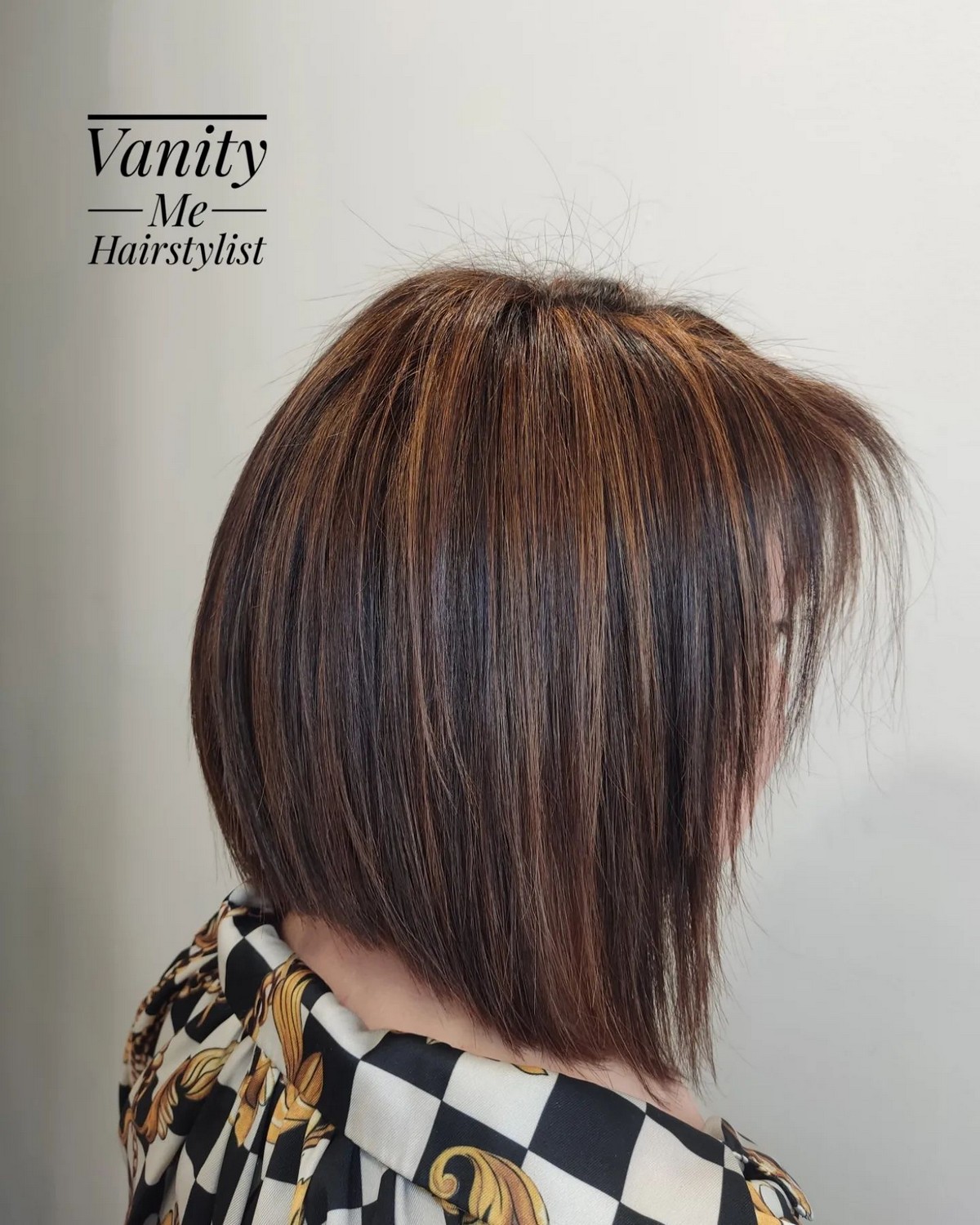 Dark Brown Hair With Coppery Blonde Highlights